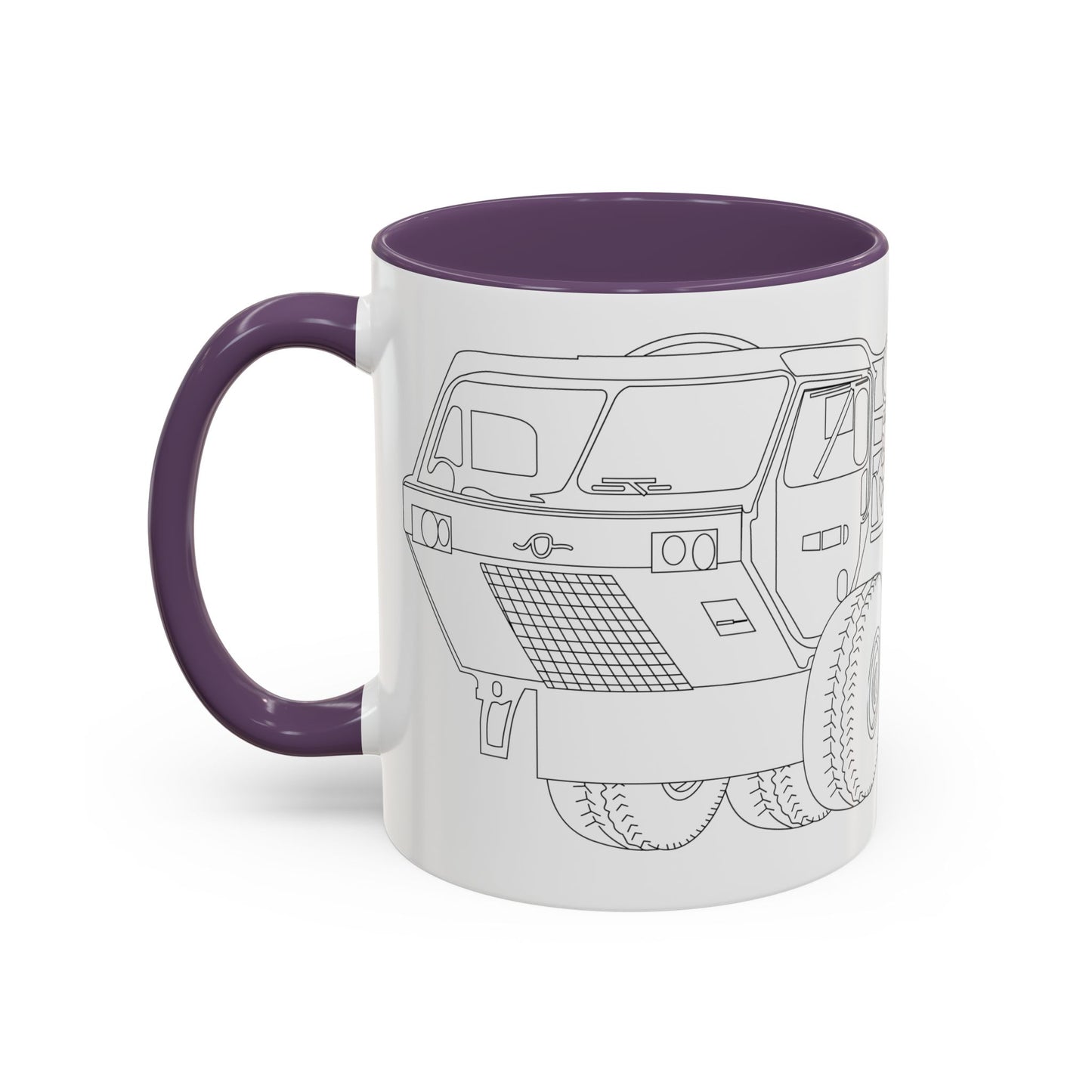 Accent Coffee Mug (11oz & 15oz) - Vehicle - Fuel Truck - Front Left Oblique X 300