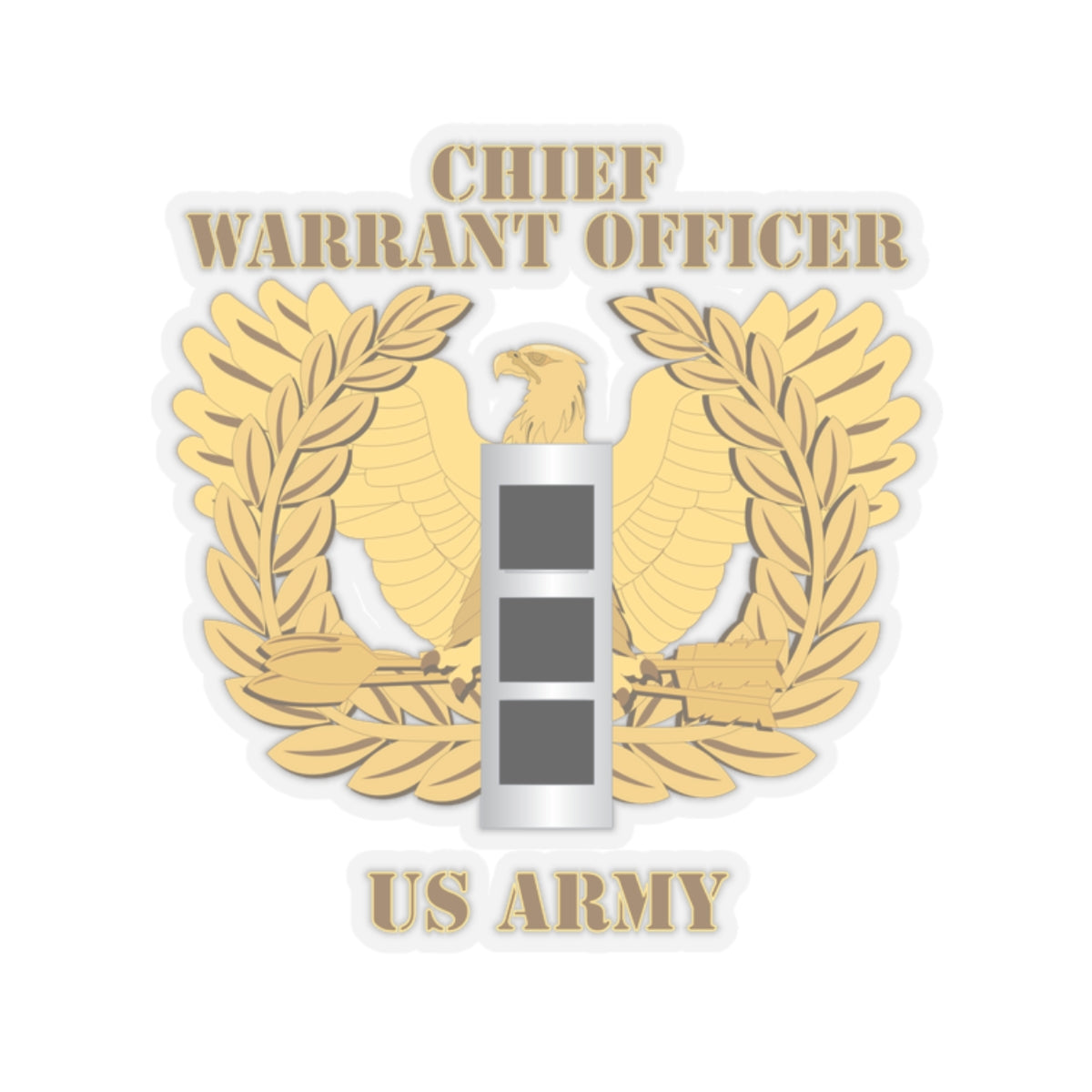 Kiss-Cut Stickers - Emblem - Warrant Officer - CW3