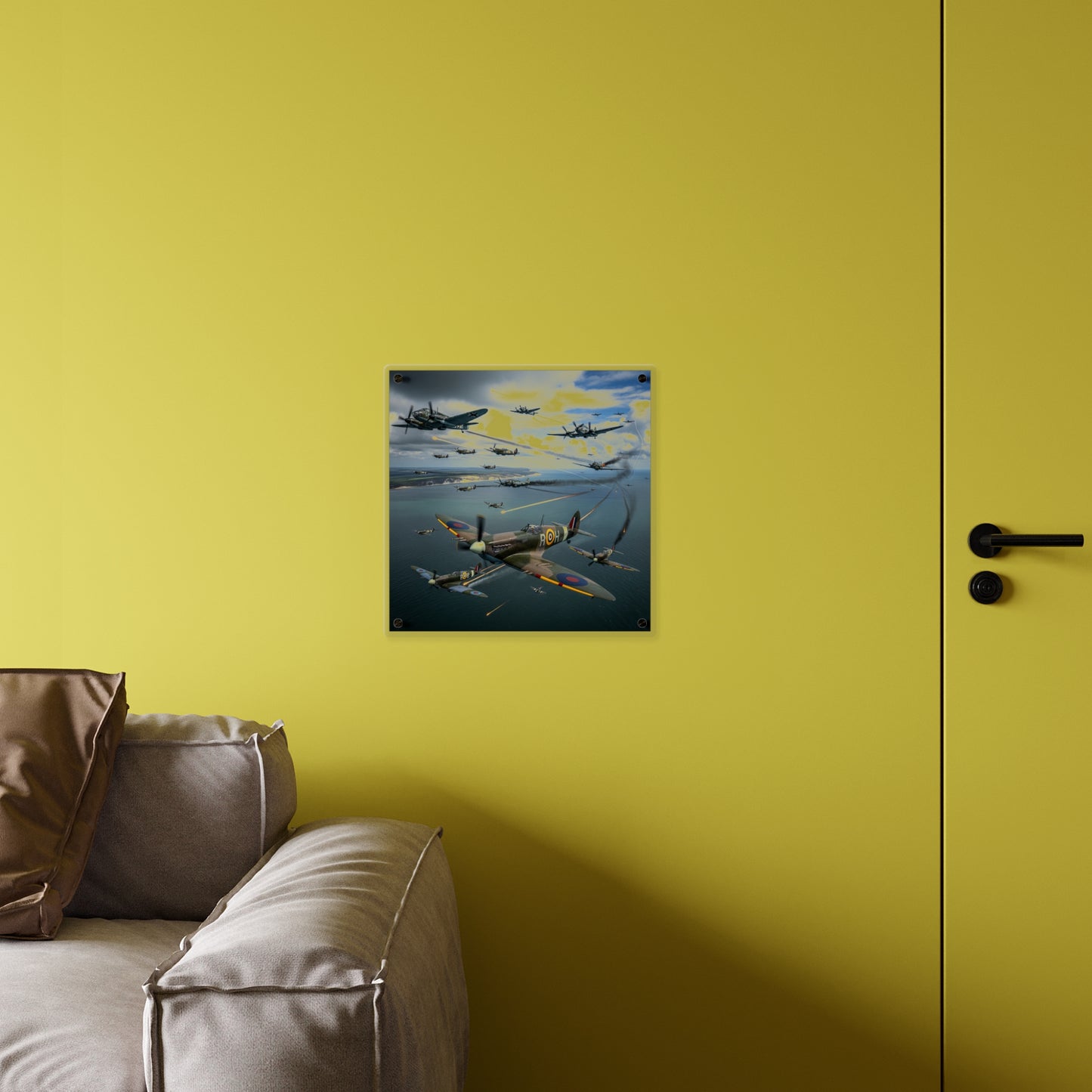 Acrylic Wall Art Panel - British and German aircraft during the Battle of Britain