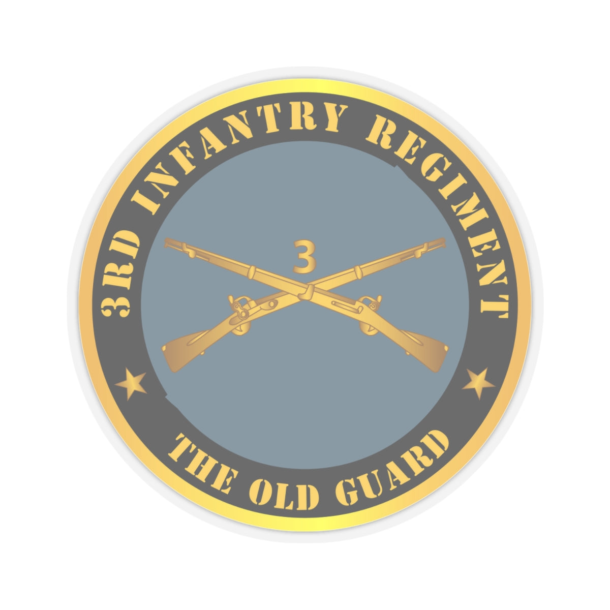 Kiss-Cut Stickers - 3rd Infantry Regiment -The Old Guard w Inf Branch