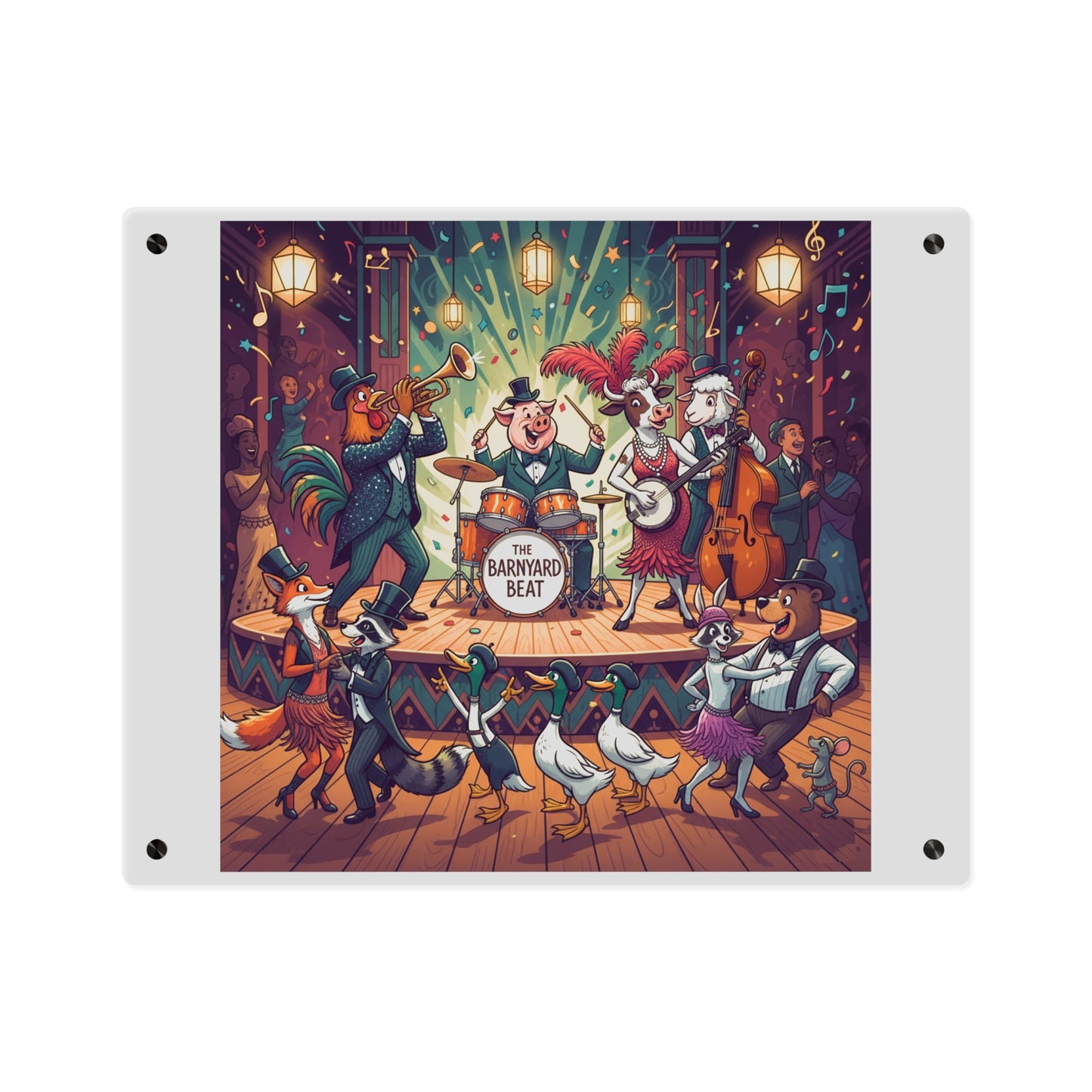 Acrylic Wall Art Panel - Farm Band Dance