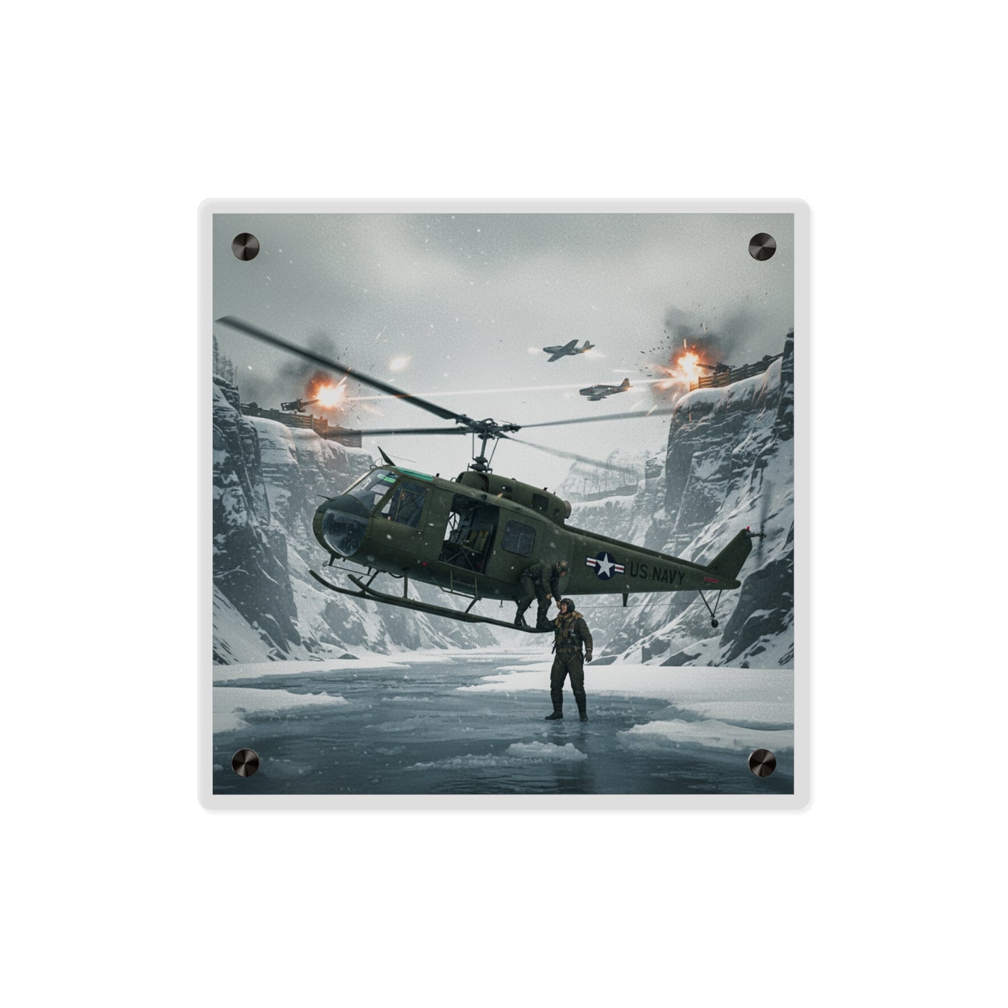 Acrylic Wall Art Panel - Rescue Mission from Majon-ni and Samdong-ni attack - Korean War