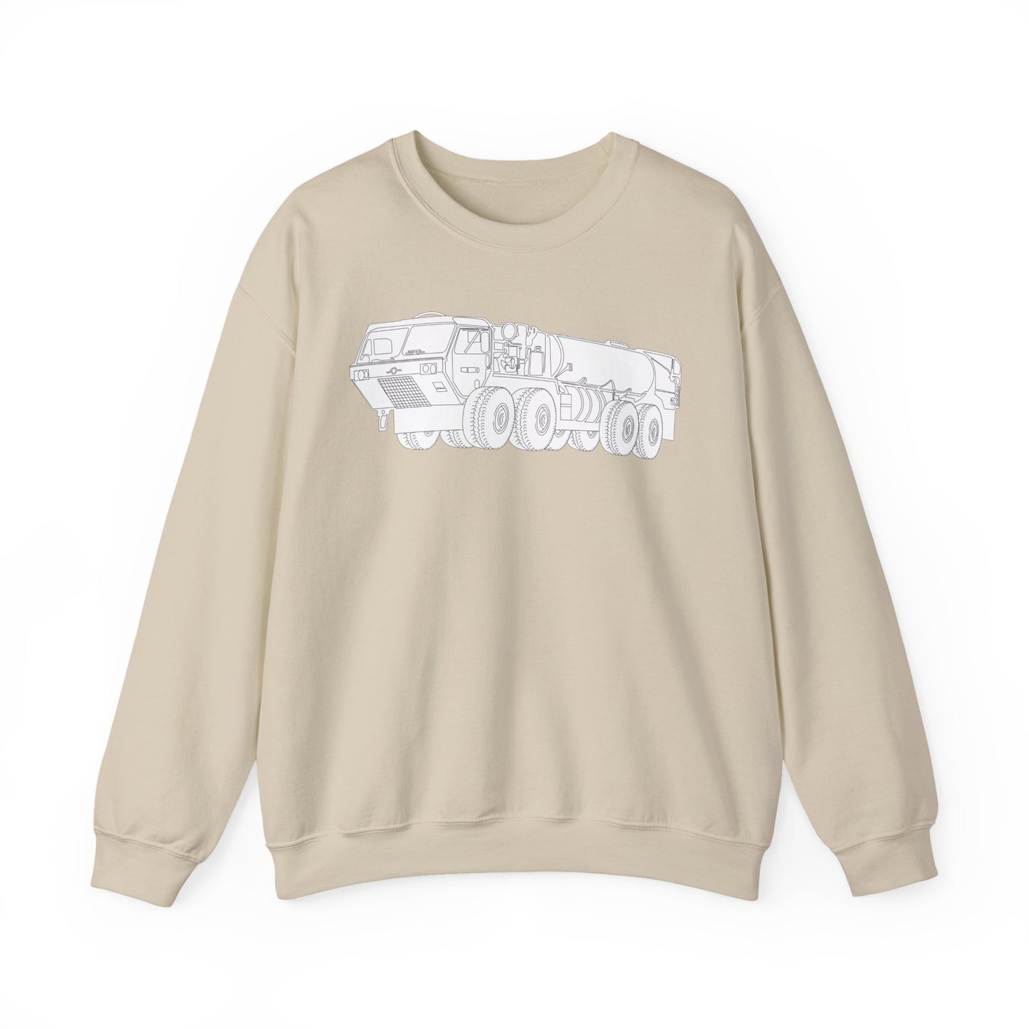 Crewneck Sweatshirt - Vehicle - Fuel Truck - Front Left Oblique X 300