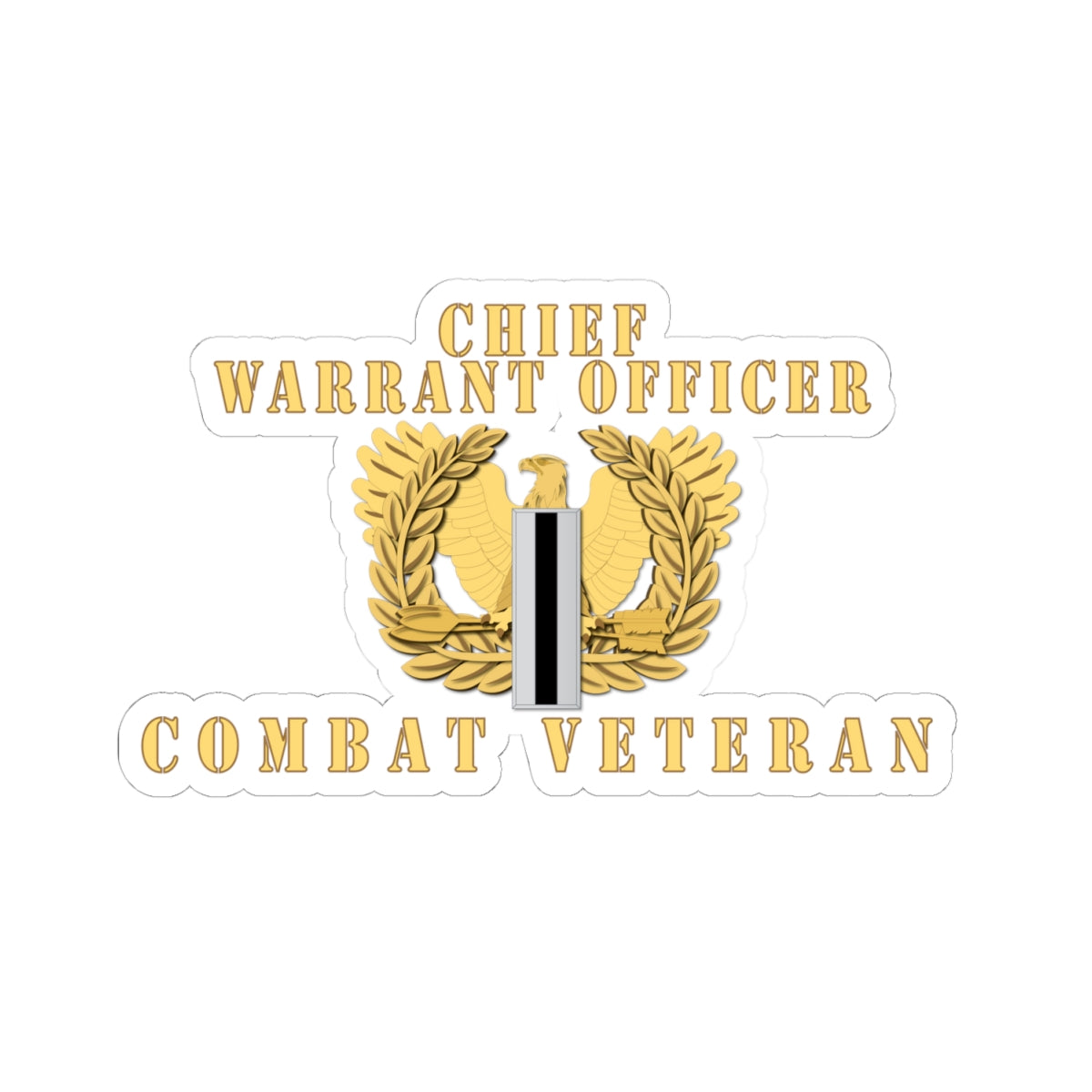 Kiss-Cut Stickers - Chief Warrant Officer 5 - CW5 - Combat Veteran