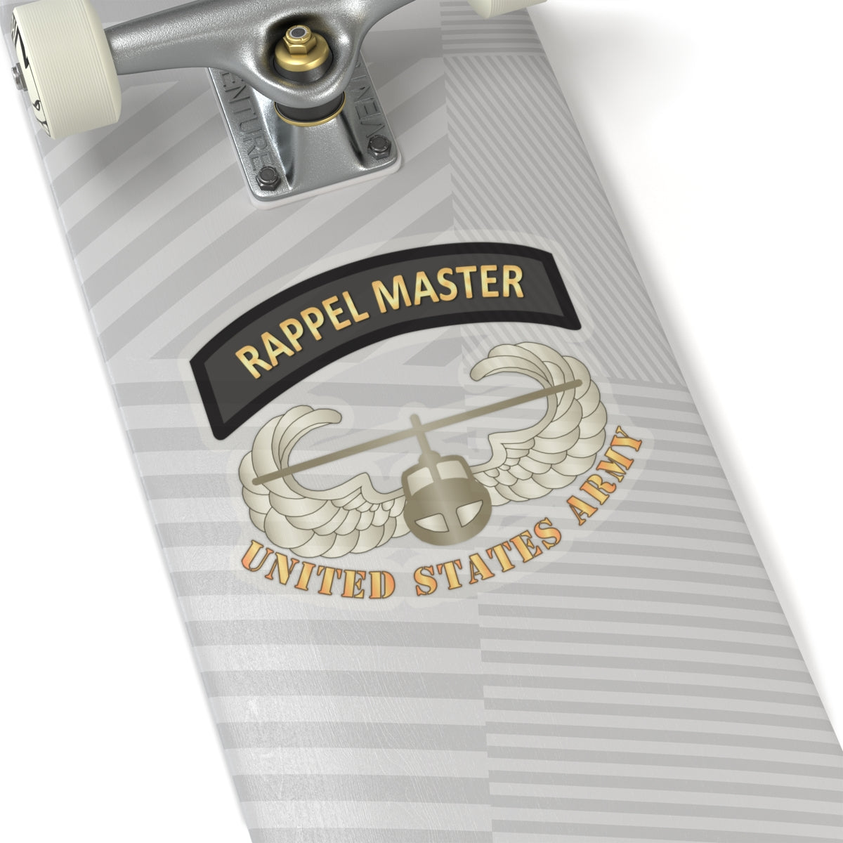 Kiss-Cut Stickers - Rappel Master Tab w Air Assault Badge - US Army