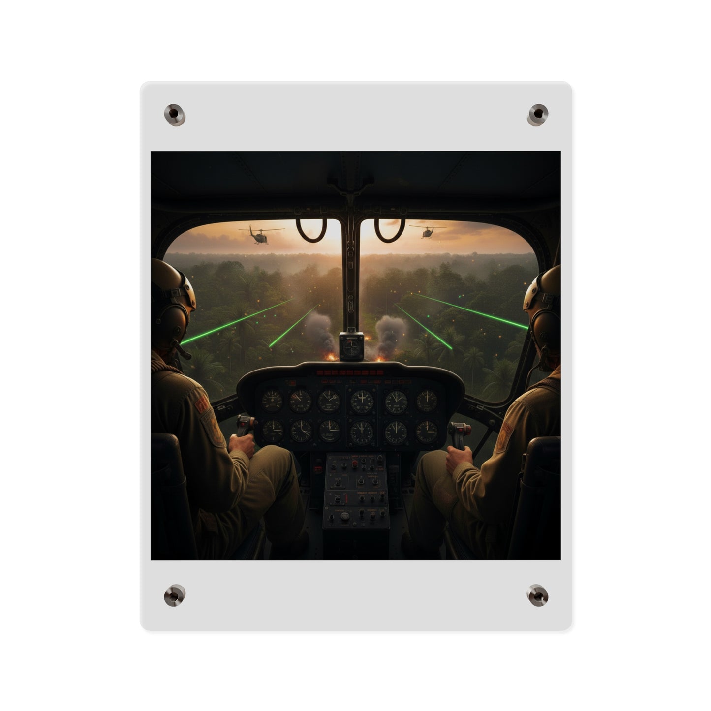Acrylic Wall Art Panel - Pilots View Hot LZ - Vietnam