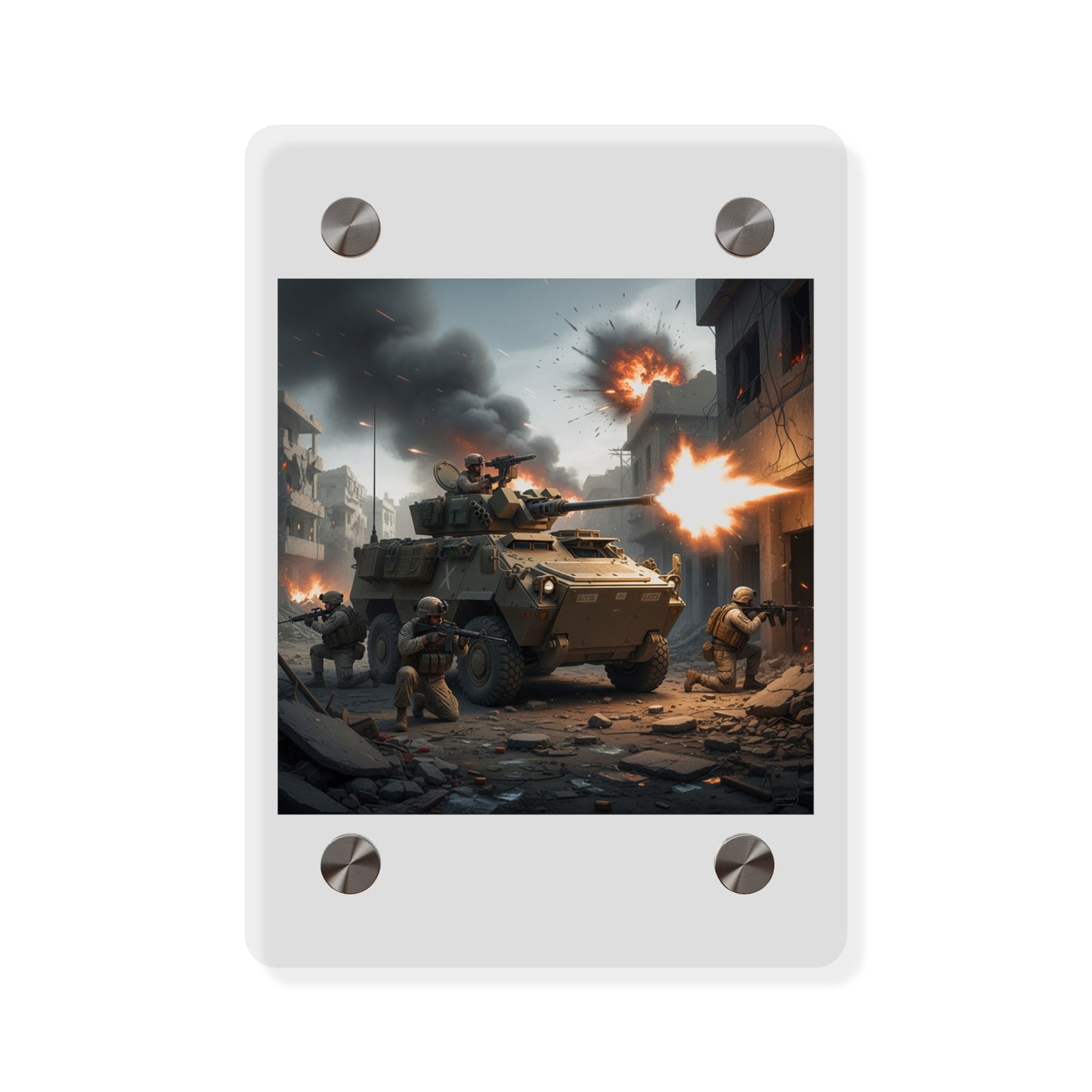 Acrylic Wall Art Panel - Marine LAV in support of the 2nd Battle of Fallujah