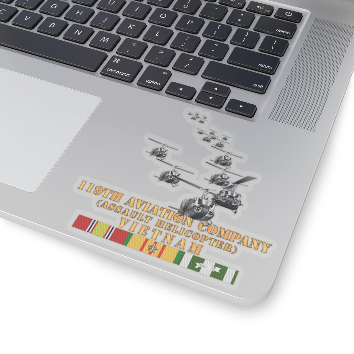 Kiss-Cut Stickers - 119th Aviation Company (Assault Helicopter) w VN SVC X 300