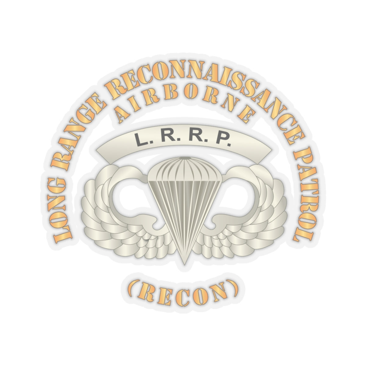 Kiss-Cut Stickers - SOF - Airborne Badge - LRRP