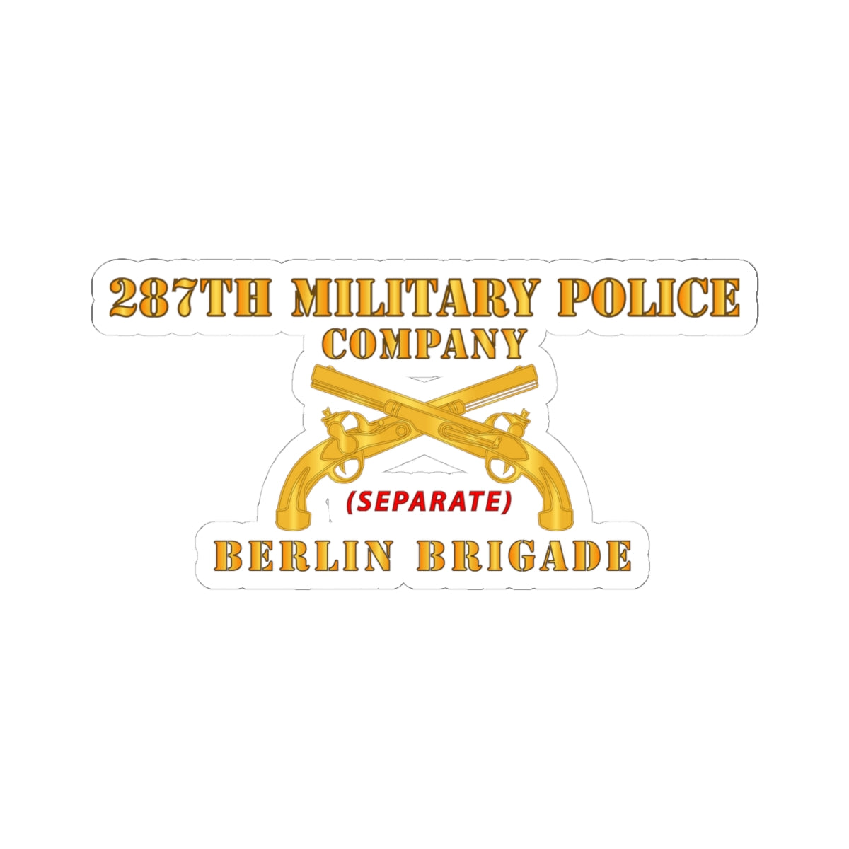 Kiss-Cut Stickers - 287th Military Police Company - Berlin Bde