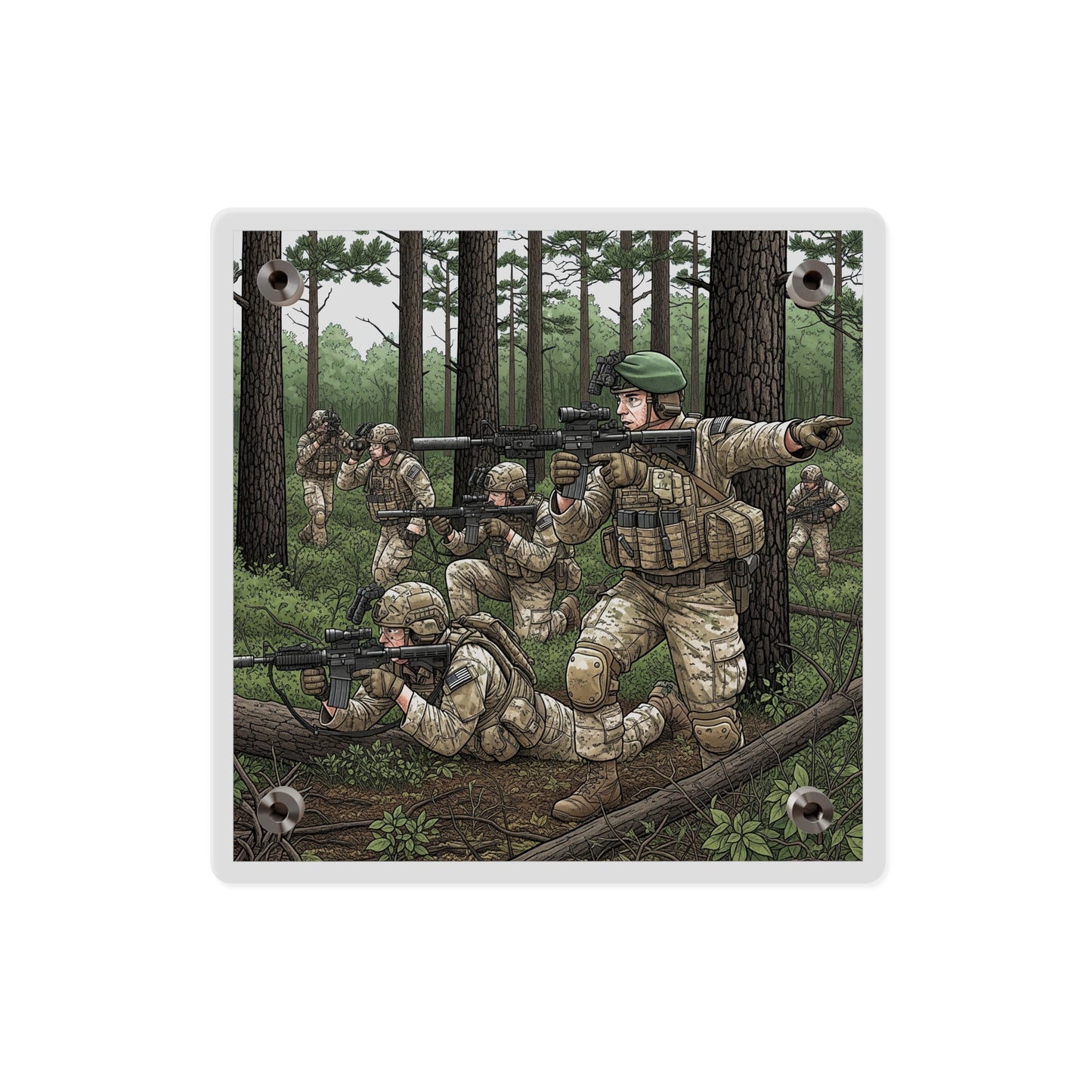 Acrylic Wall Art Panel - Special Forces training at McKall