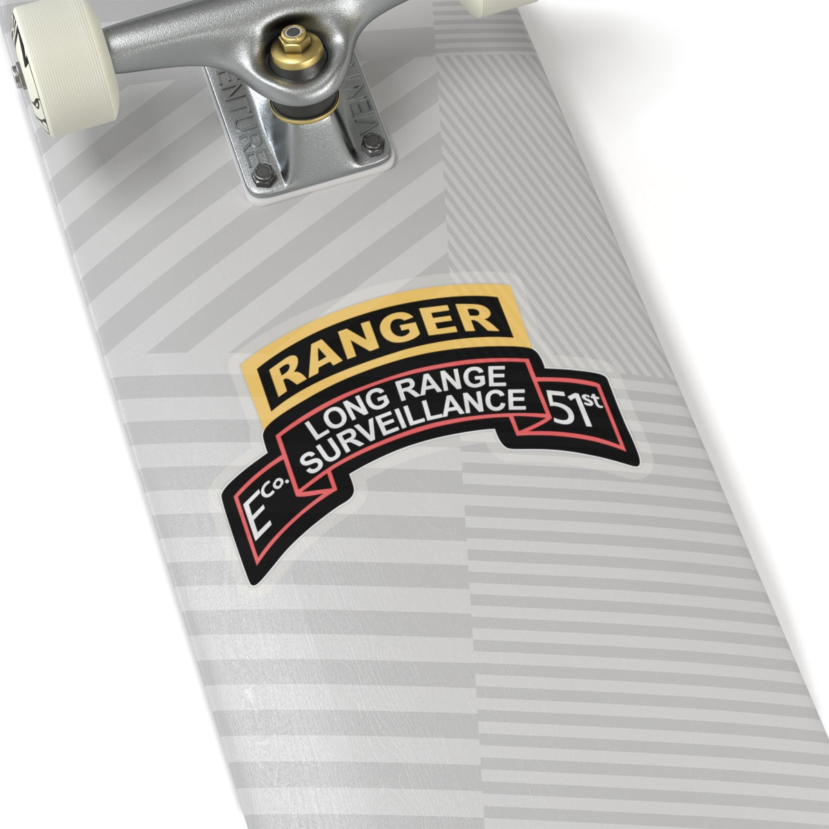 Kiss-Cut Stickers - Airborne Ranger - E Company- 51st Infantry (Ranger) w Ranger Tab