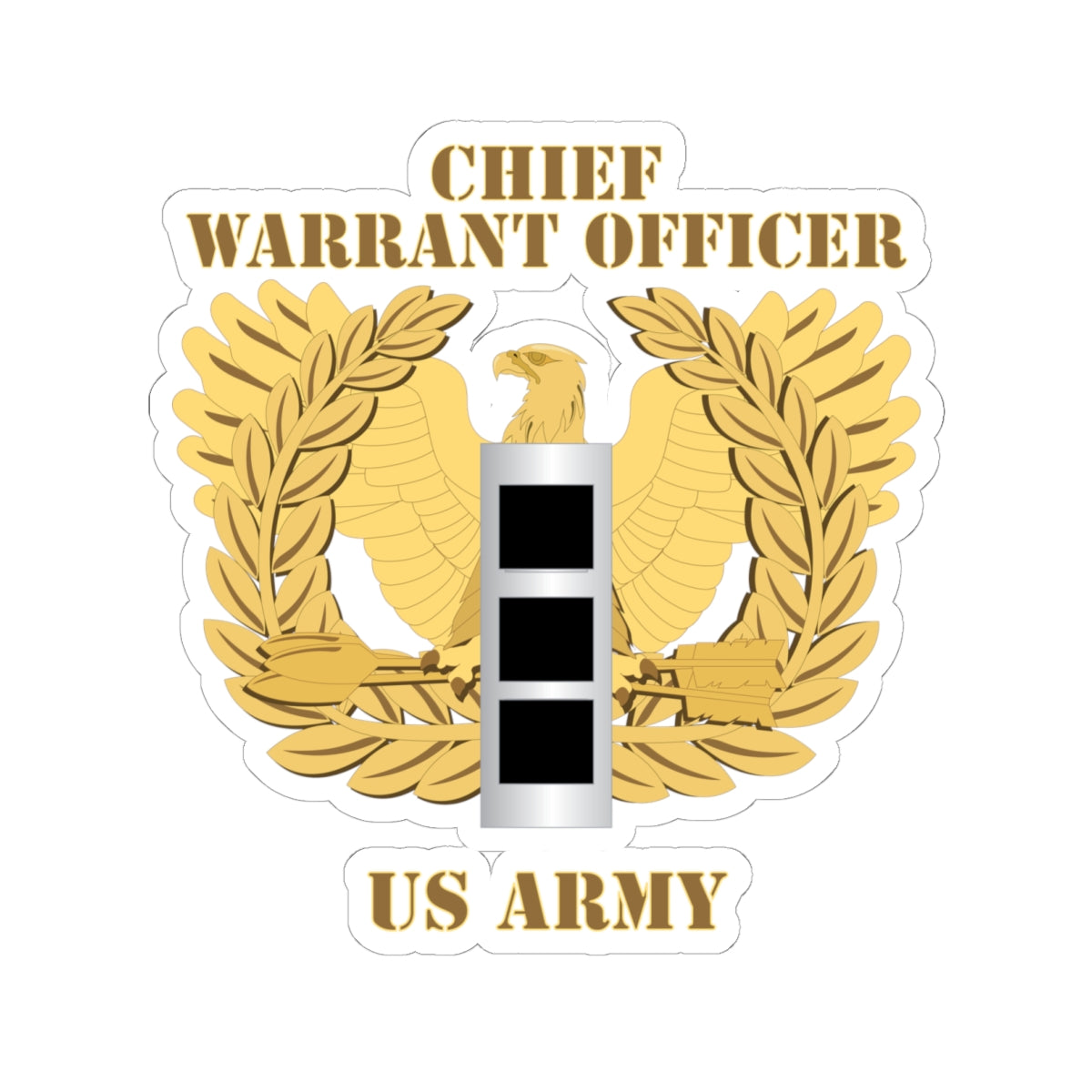Kiss-Cut Stickers - Emblem - Warrant Officer - CW3