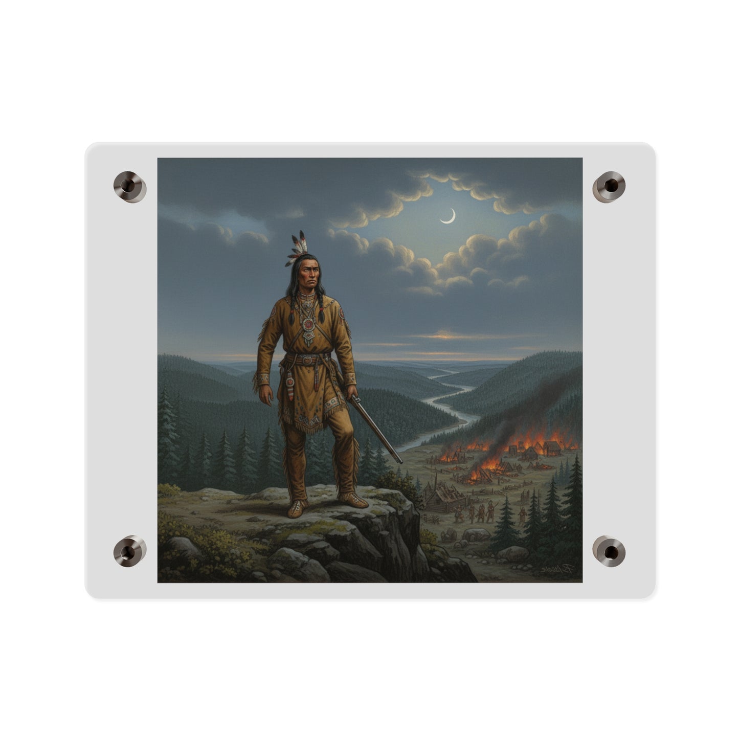 Acrylic Wall Art Panel - The Last Mohican