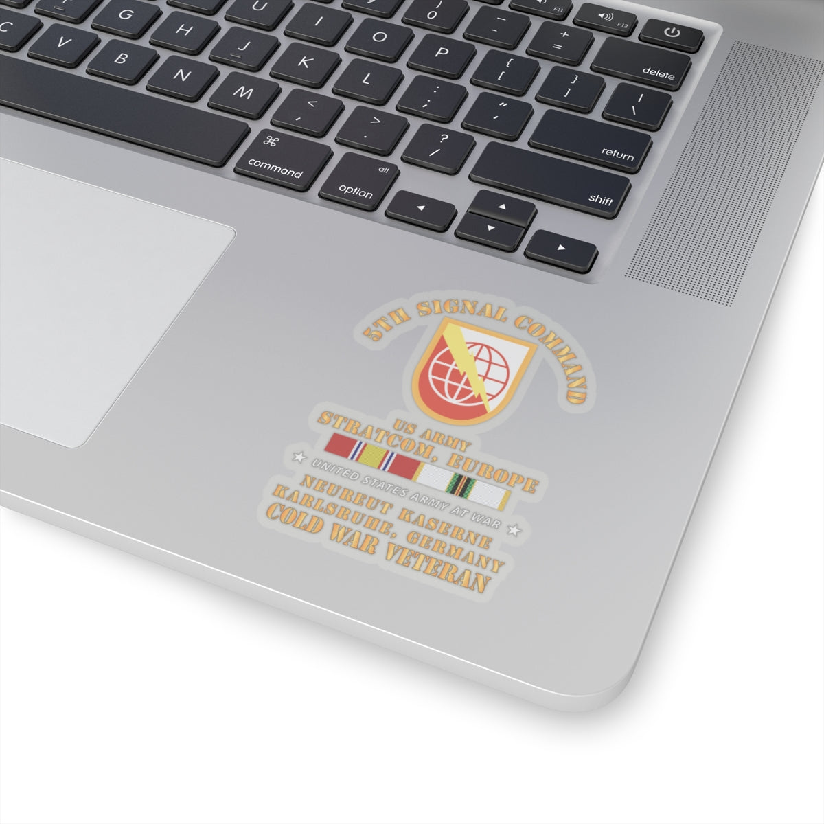 Kiss-Cut Stickers - 5th Signal Command - SSI, USA STRATCOM, EUR, Karlsruhe, Germany w COLD SVC X 300