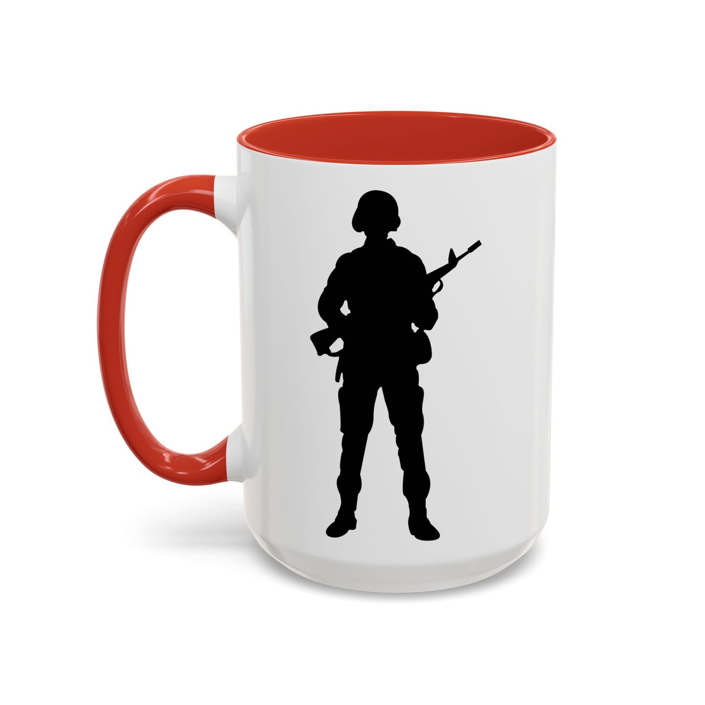 Accent Coffee Mug (11oz & 15oz) - Army - Soldier - Silhouette X 300