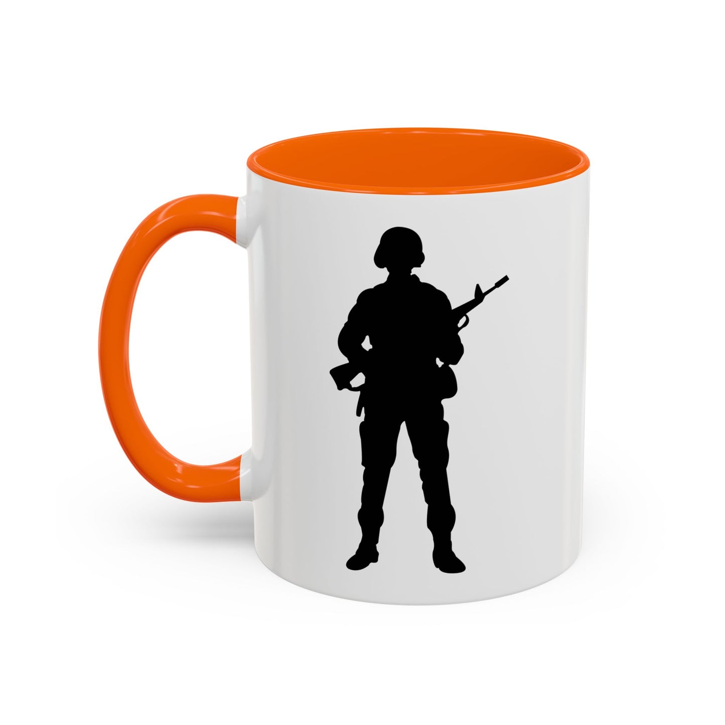 Accent Coffee Mug (11oz & 15oz) - Army - Soldier - Silhouette X 300