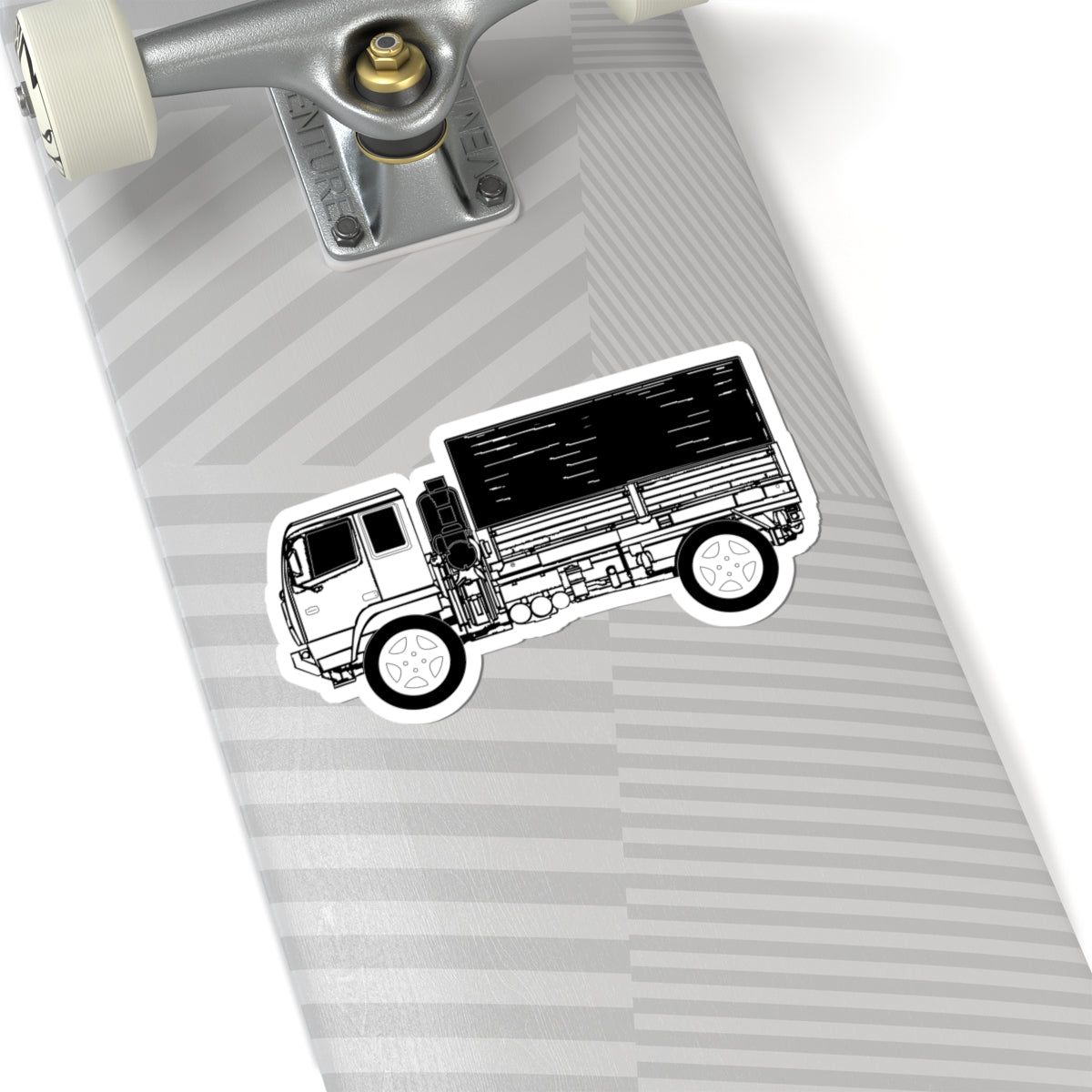 Kiss-Cut Stickers - Vehicle - LMTV - M1078 - Side - BW X 300