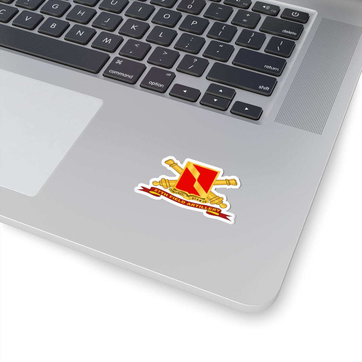 Kiss-Cut Stickers - 27th Field Artillery w Br - Ribbon