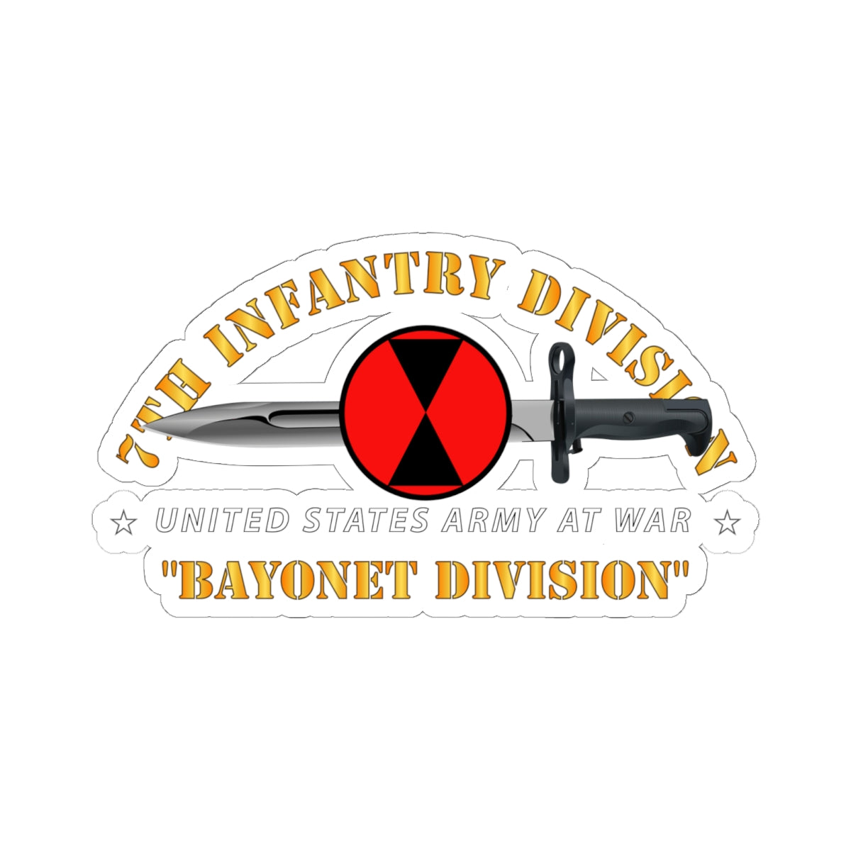 Kiss-Cut Stickers - 7th Infantry Division - Bayonet Division