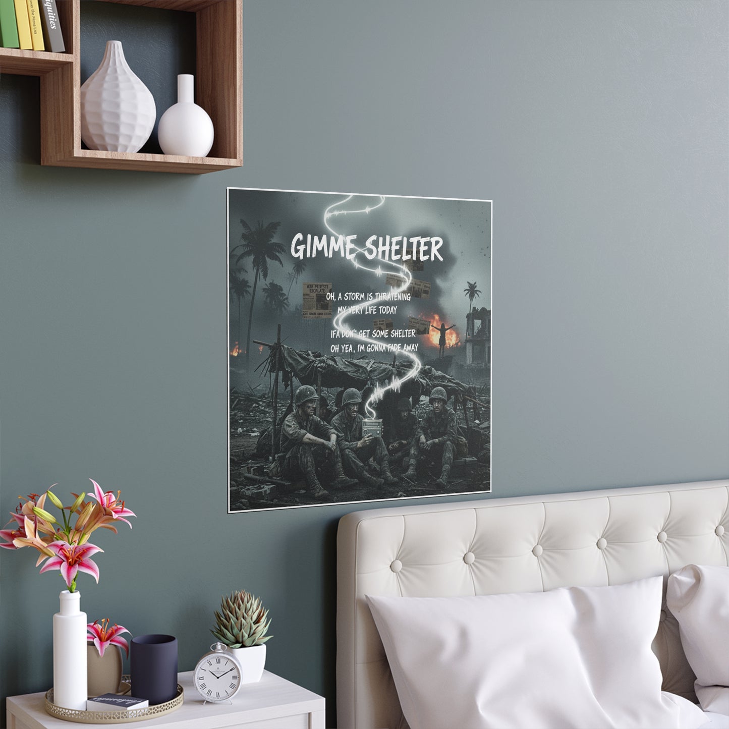 Indoor and Outdoor Silk Posters - Giveme Shelter X 2024