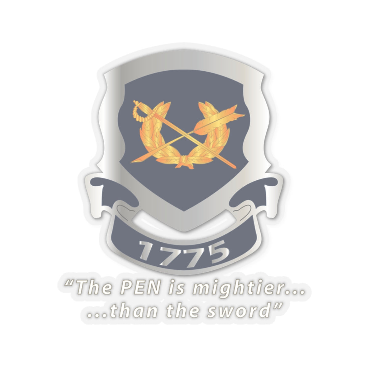Kiss-Cut Stickers - Jag Corps Crest - Pen is Mighter X 300