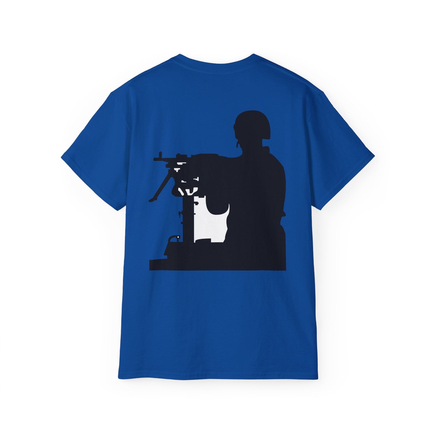 Unisex Ultra Cotton Tee - Army - Soldier - MG Vehicle Mounted - Silhouette X 300