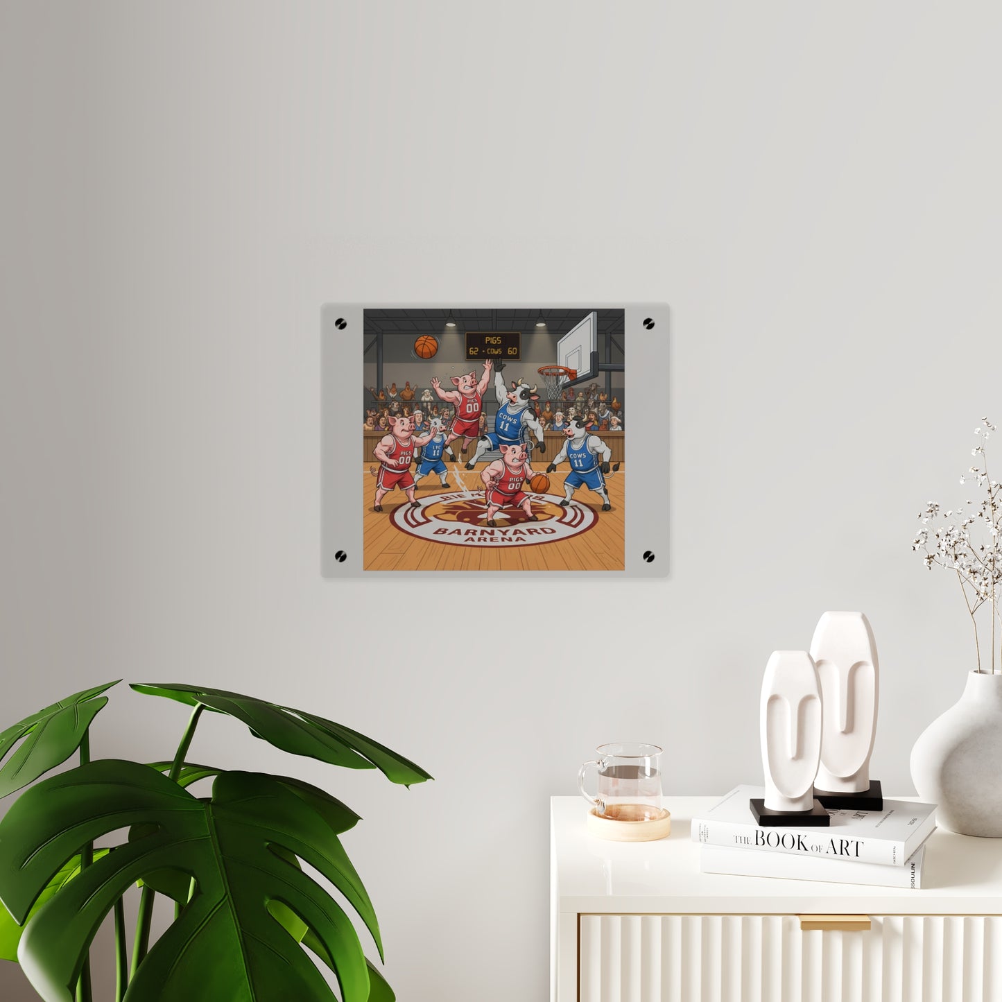 Acrylic Wall Art Panel - Pigs vs Cows