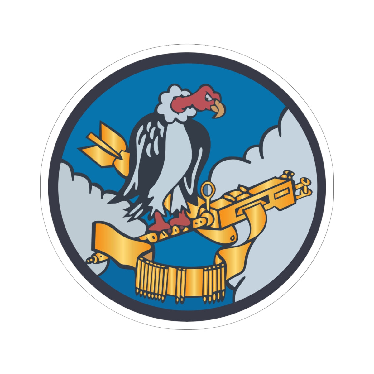 Kiss-Cut Stickers - 824th Bomb Squadron, 484th Bomb Group - 15th AAF wo Txt X 300