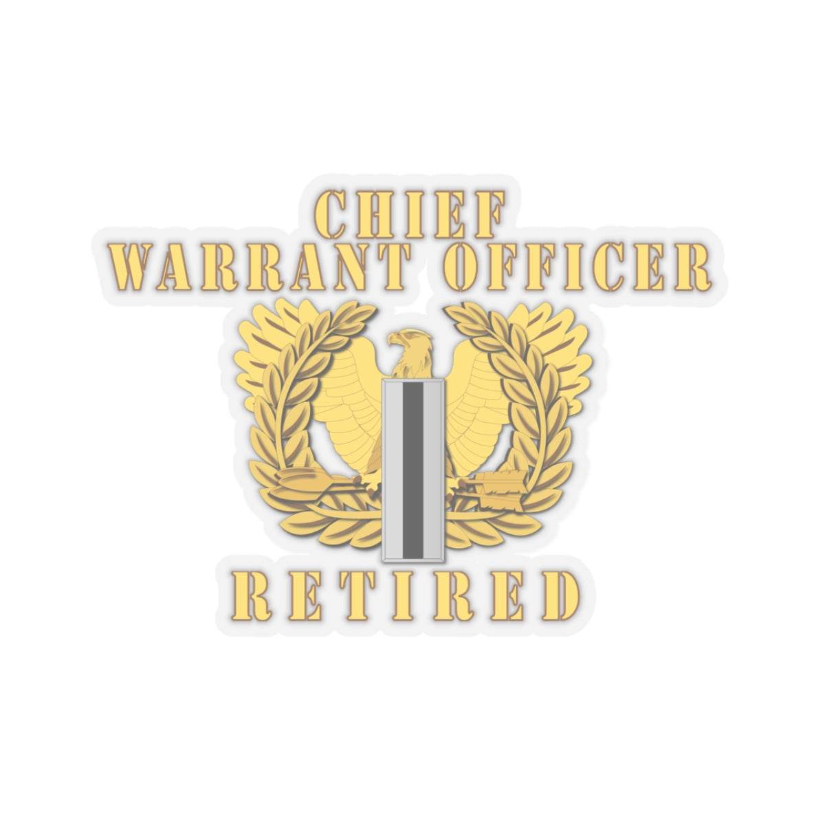 Kiss-Cut Stickers - Chief Warrant Officer 5 - CW5 - Retired