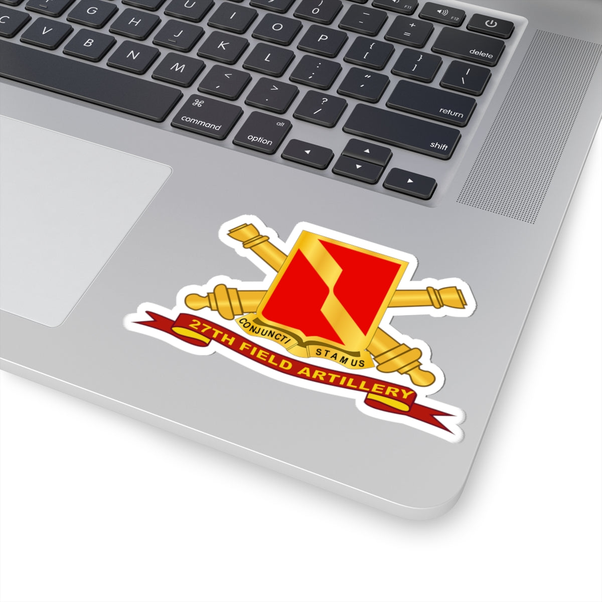 Kiss-Cut Stickers - 27th Field Artillery w Br - Ribbon