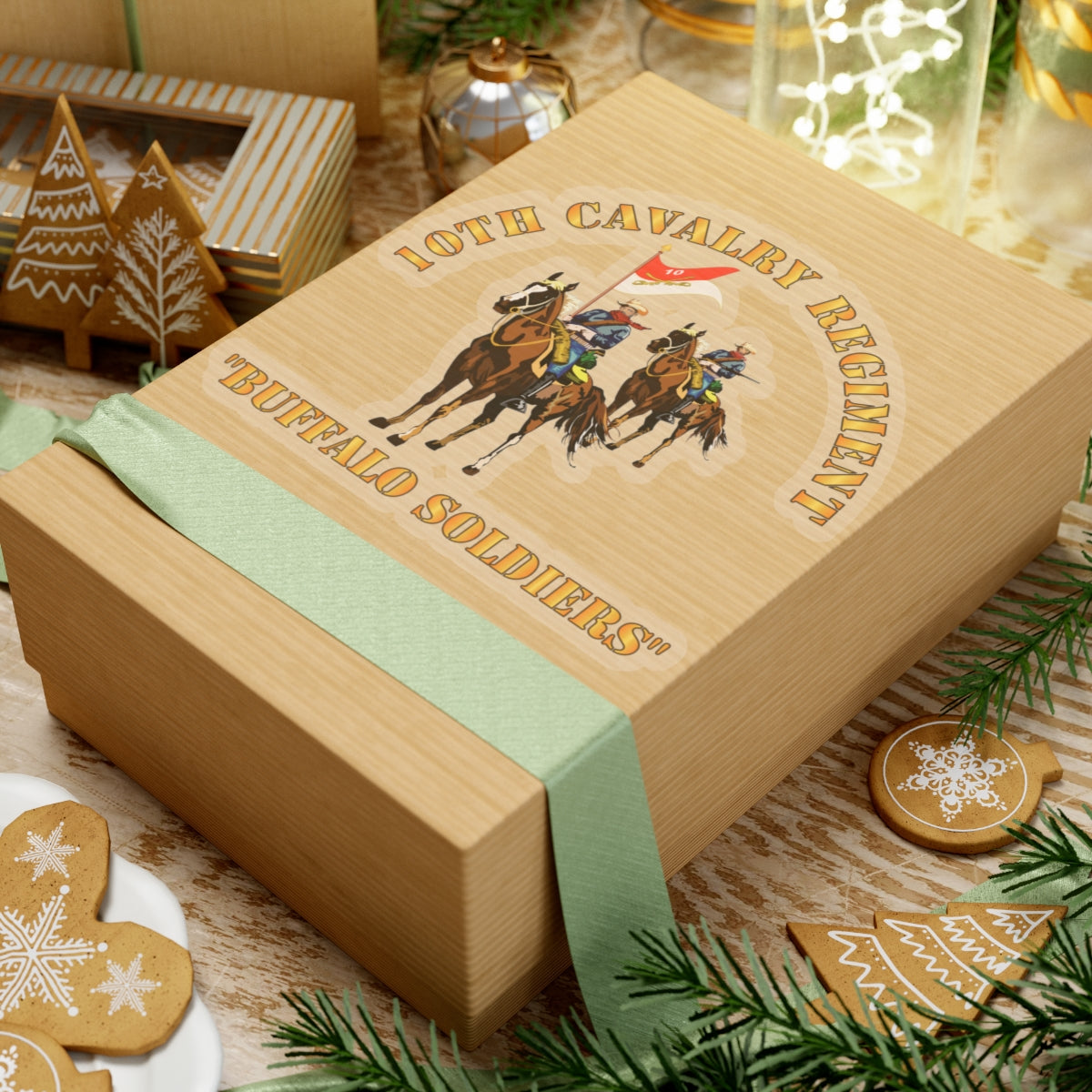 Kiss-Cut Stickers - 10th Cavalry Regiment w Cavalrymen - Buffalo Soldiers