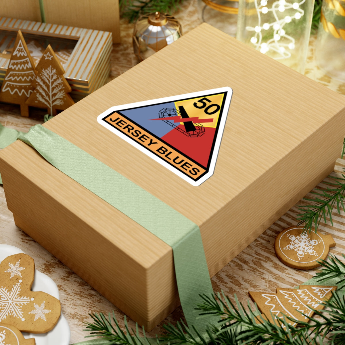 Kiss-Cut Stickers - 50th Armored Division - Jersey Blues wo Txt
