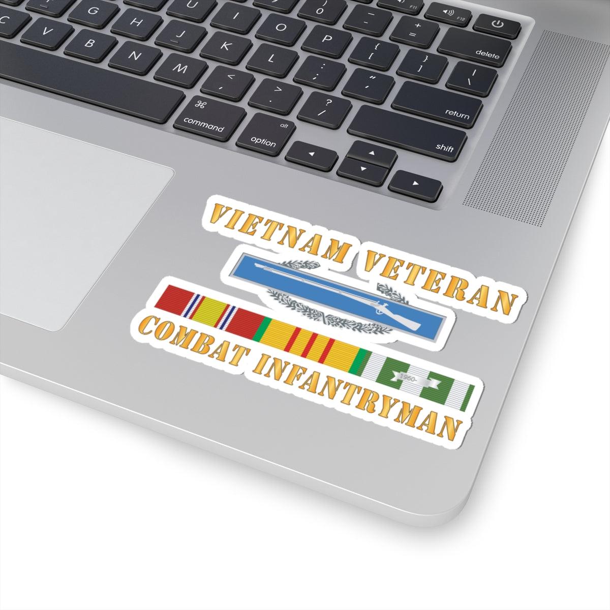 Kiss-Cut Stickers - Vietnam Veteran - Cbt Infantryman w CIB VN SVC X 300