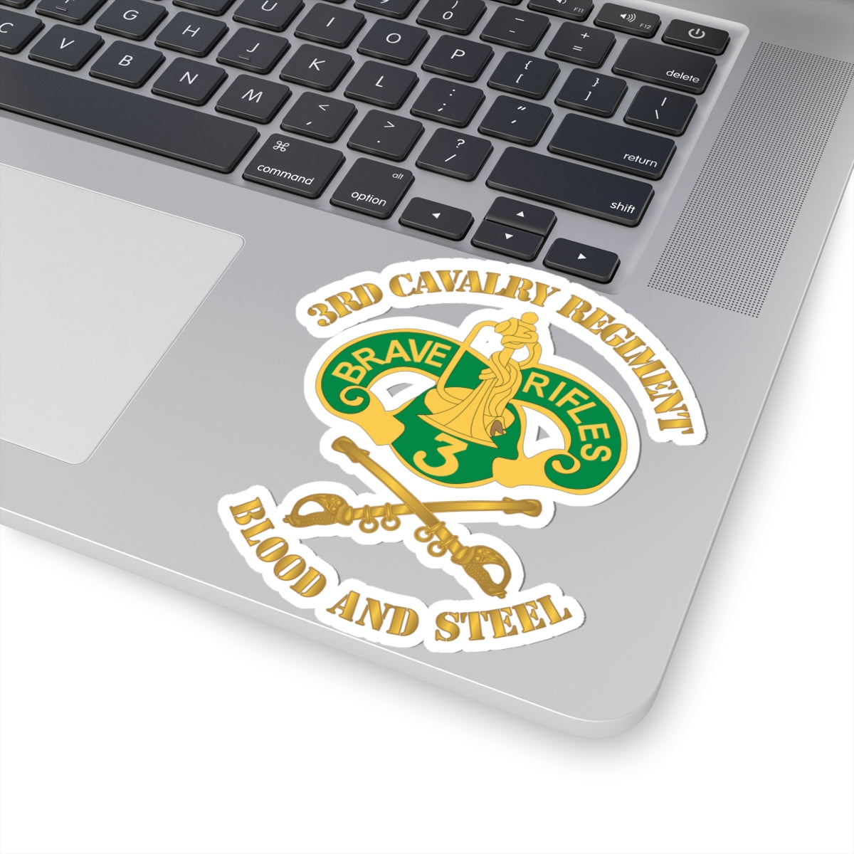 Kiss-Cut Stickers - 3rd Cavalry Regiment DUI - Blood and Steel