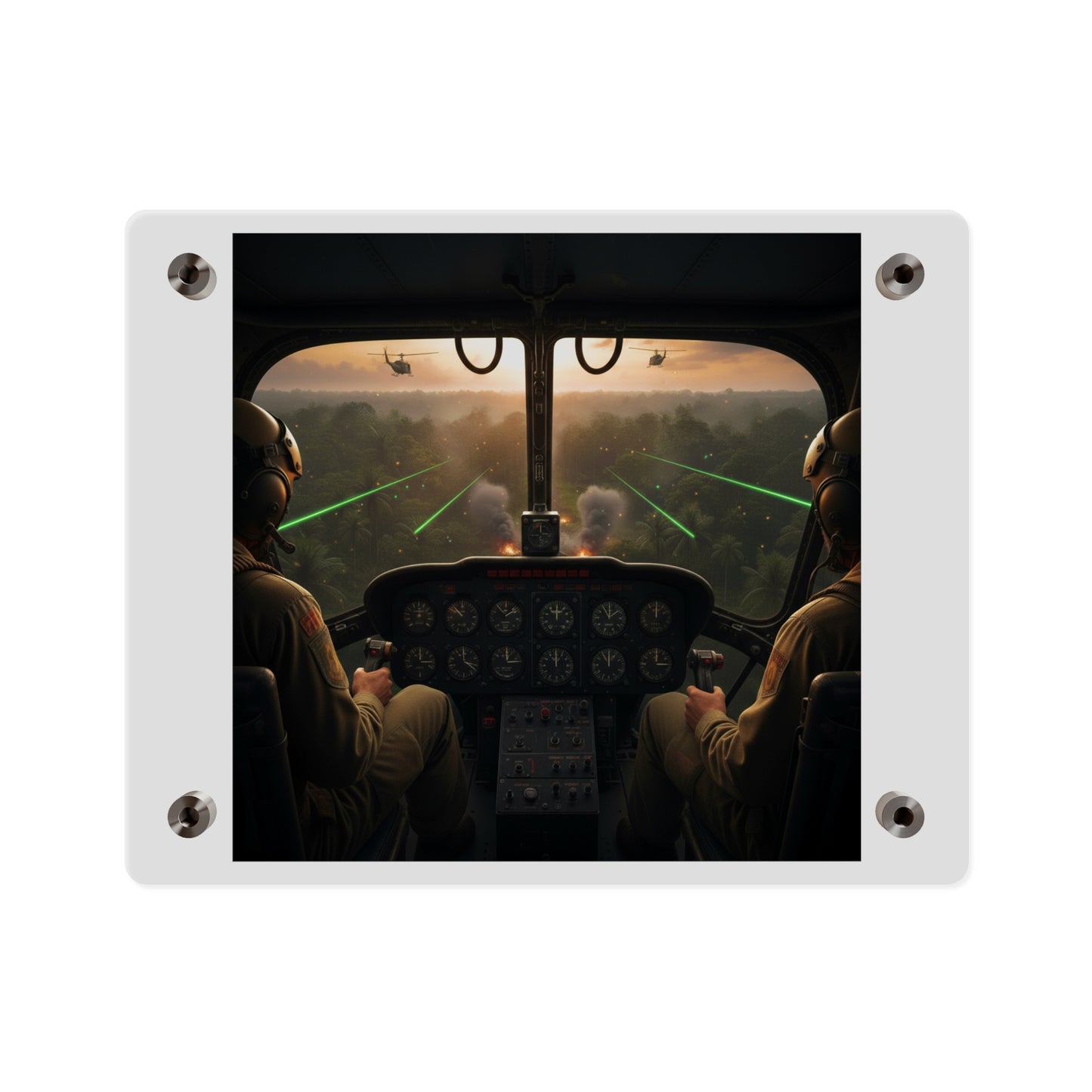 Acrylic Wall Art Panel - Pilots View Hot LZ - Vietnam
