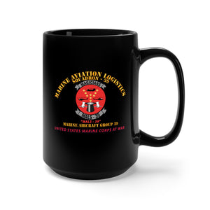 Black Mug 15oz - USMC - Marine Aviation Logistics Squadron 39 - MALS 39 - Magicians