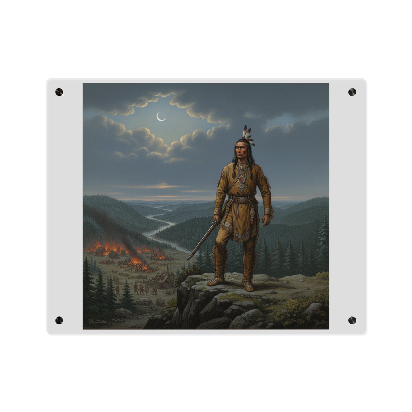 Acrylic Wall Art Panel - The Last Mohican