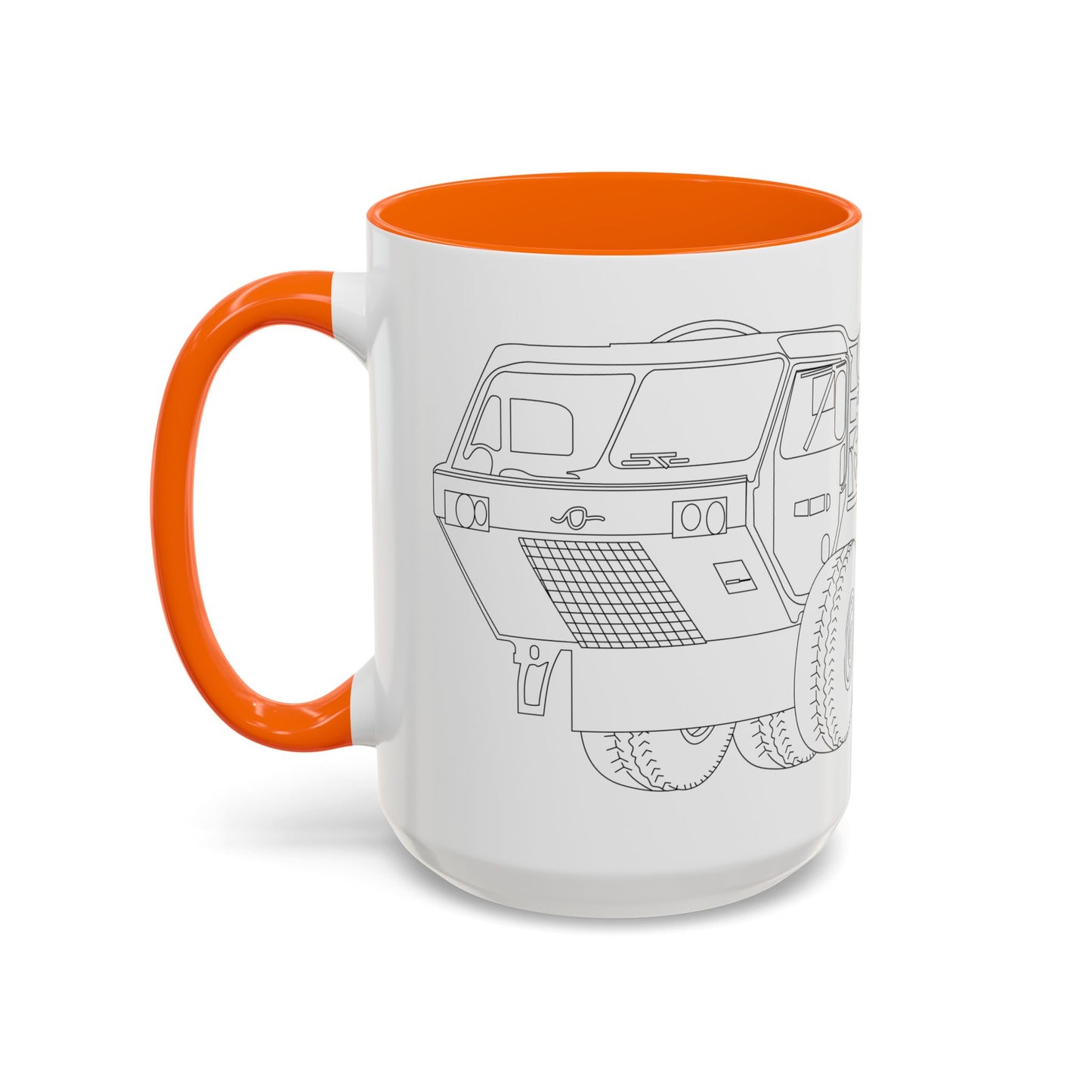 Accent Coffee Mug (11oz & 15oz) - Vehicle - Fuel Truck - Front Left Oblique X 300