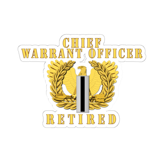 Kiss-Cut Stickers - Chief Warrant Officer 5 - CW5 - Retired
