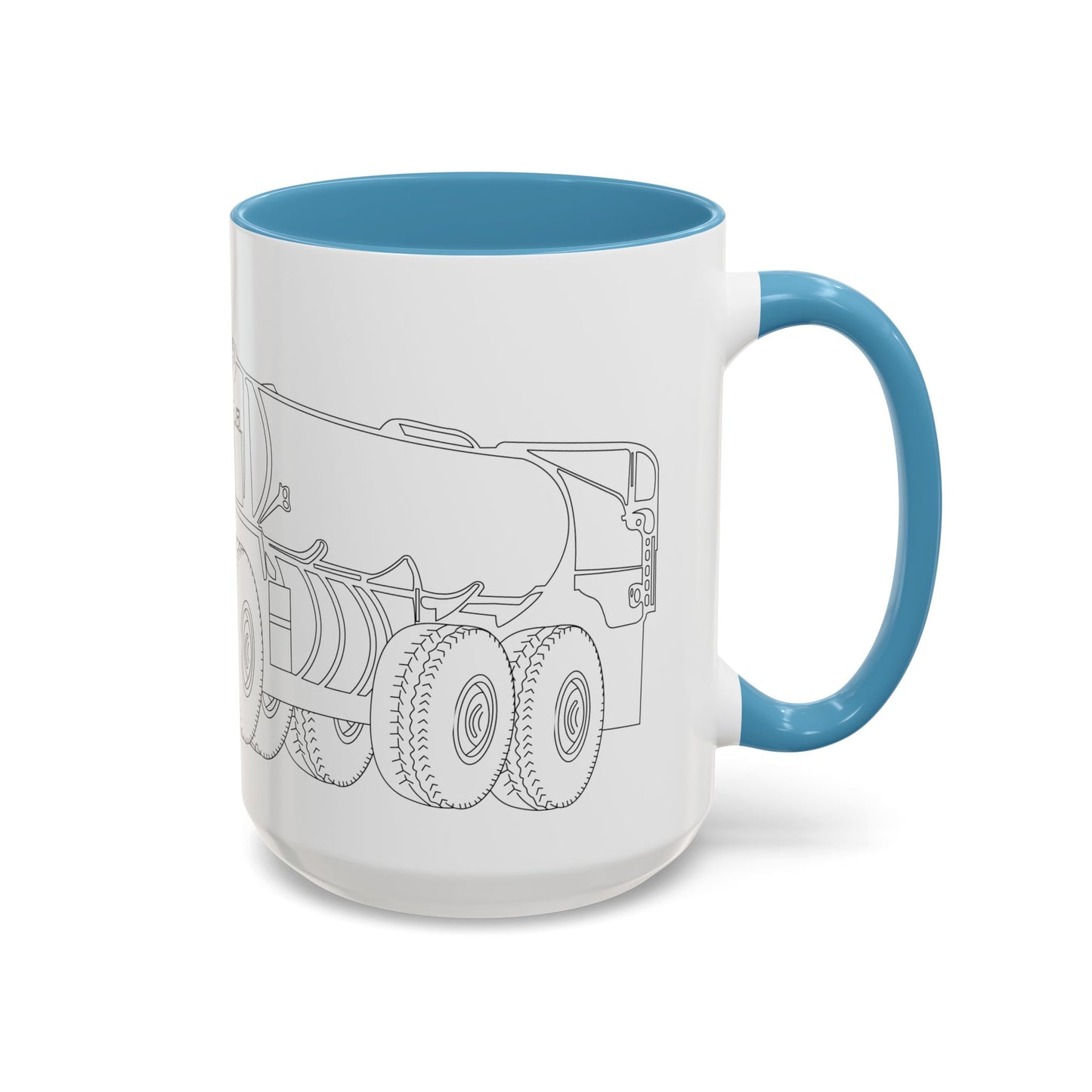 Accent Coffee Mug (11oz & 15oz) - Vehicle - Fuel Truck - Front Left Oblique X 300