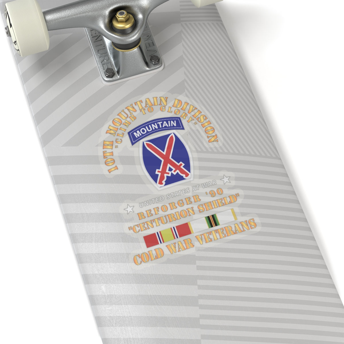 Kiss-Cut Stickers - 10th Mountain Division - Climb to Glory - REFORGER 90, CENTURION SHIELD - COLD X 300