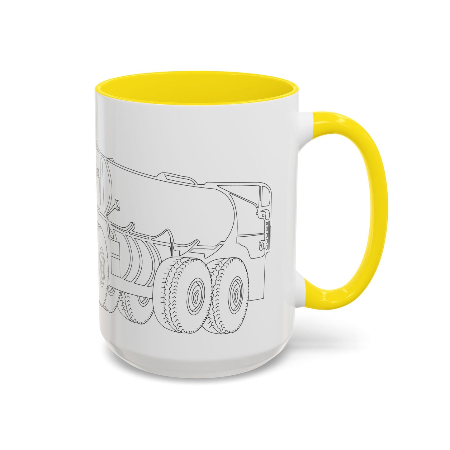 Accent Coffee Mug (11oz & 15oz) - Vehicle - Fuel Truck - Front Left Oblique X 300