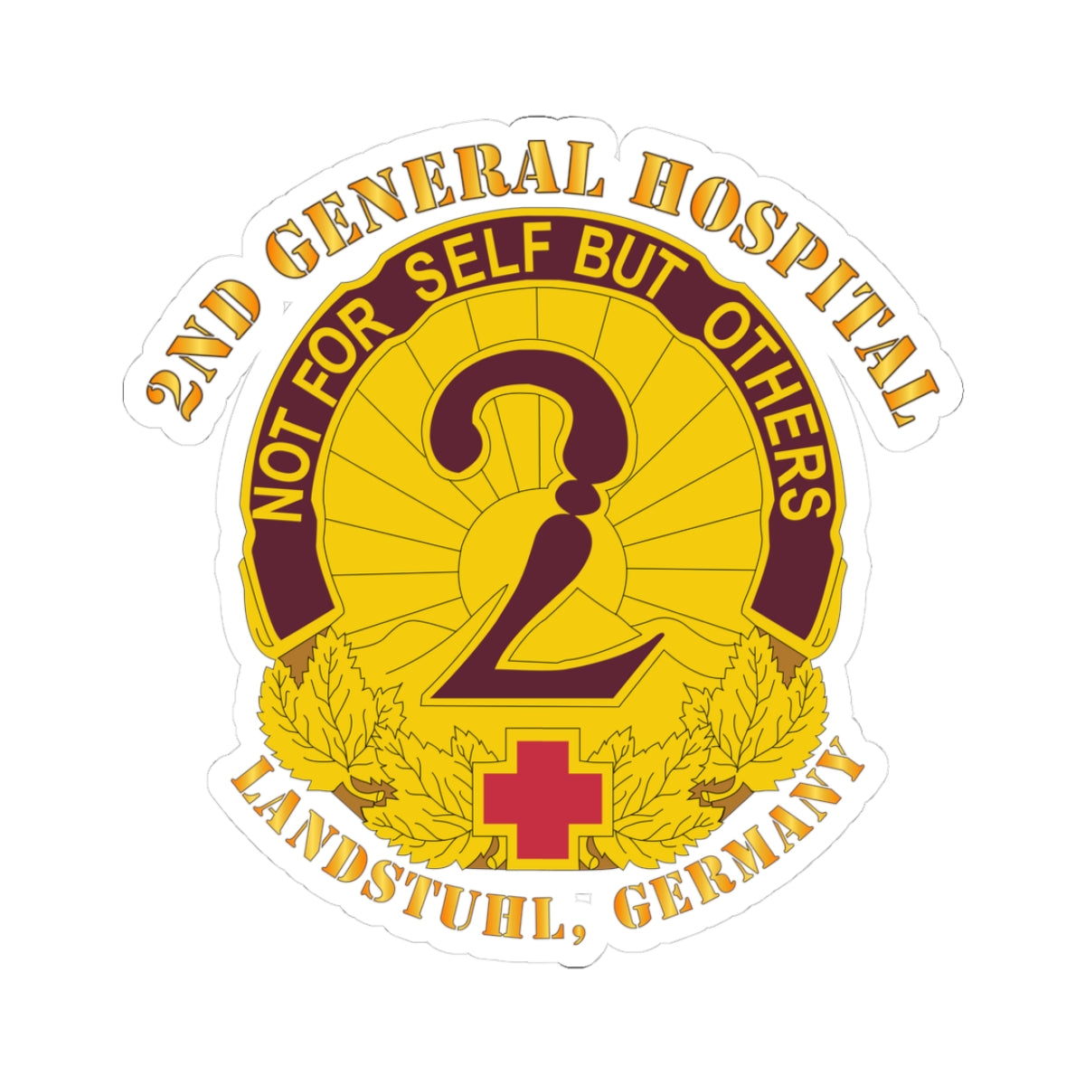 Kiss-Cut Stickers - 2nd General Hospital - Landstuhl Germany