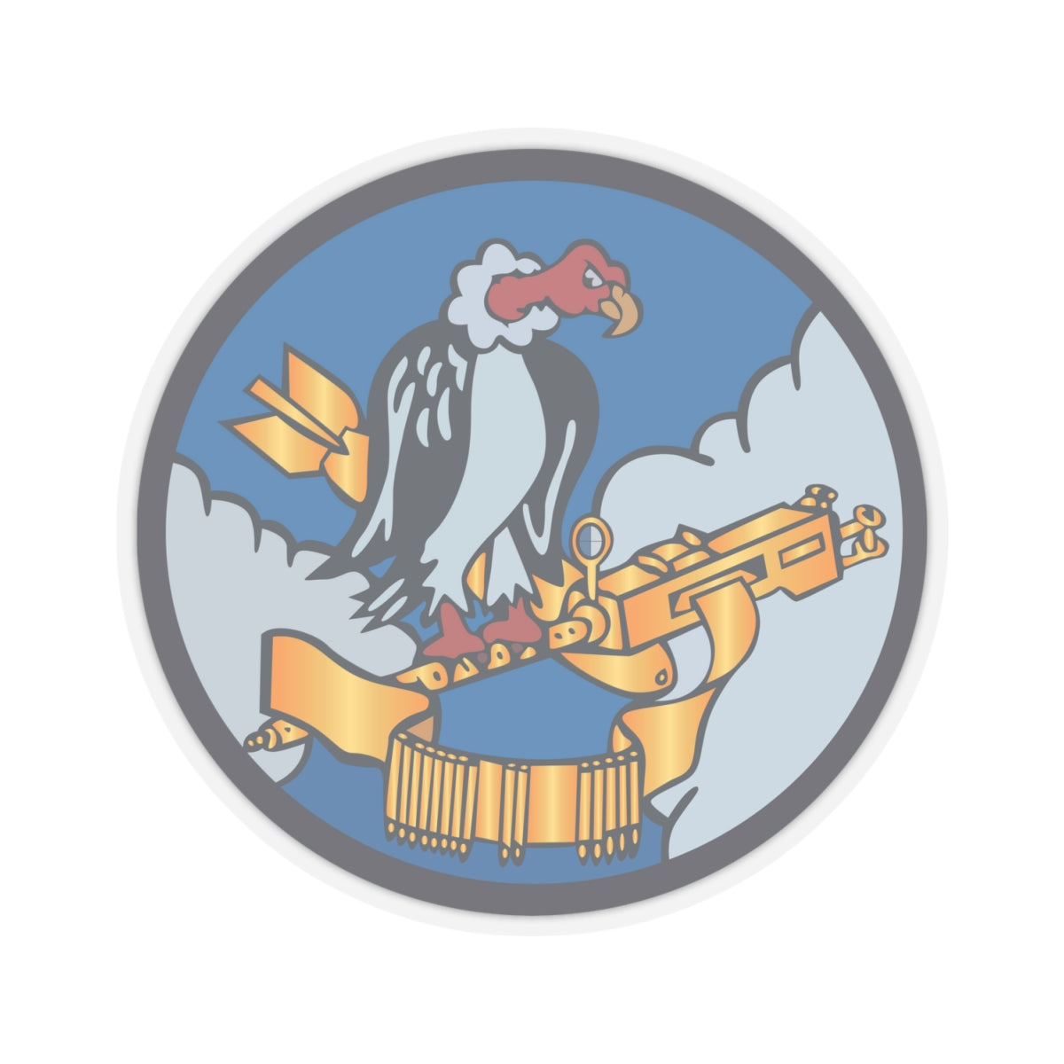 Kiss-Cut Stickers - 824th Bomb Squadron, 484th Bomb Group - 15th AAF wo Txt X 300