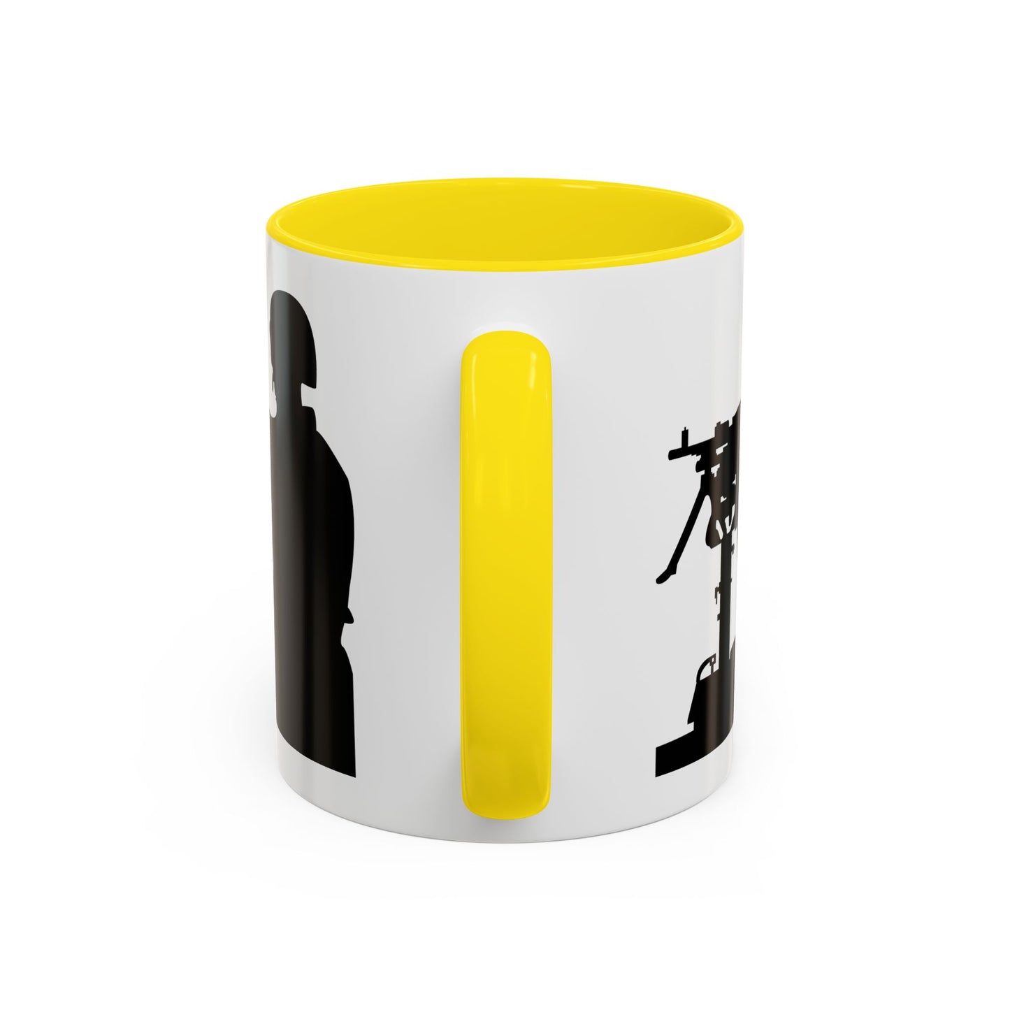 Accent Coffee Mug (11oz & 15oz) - Army - Soldier - MG Vehicle Mounted - Silhouette X 300