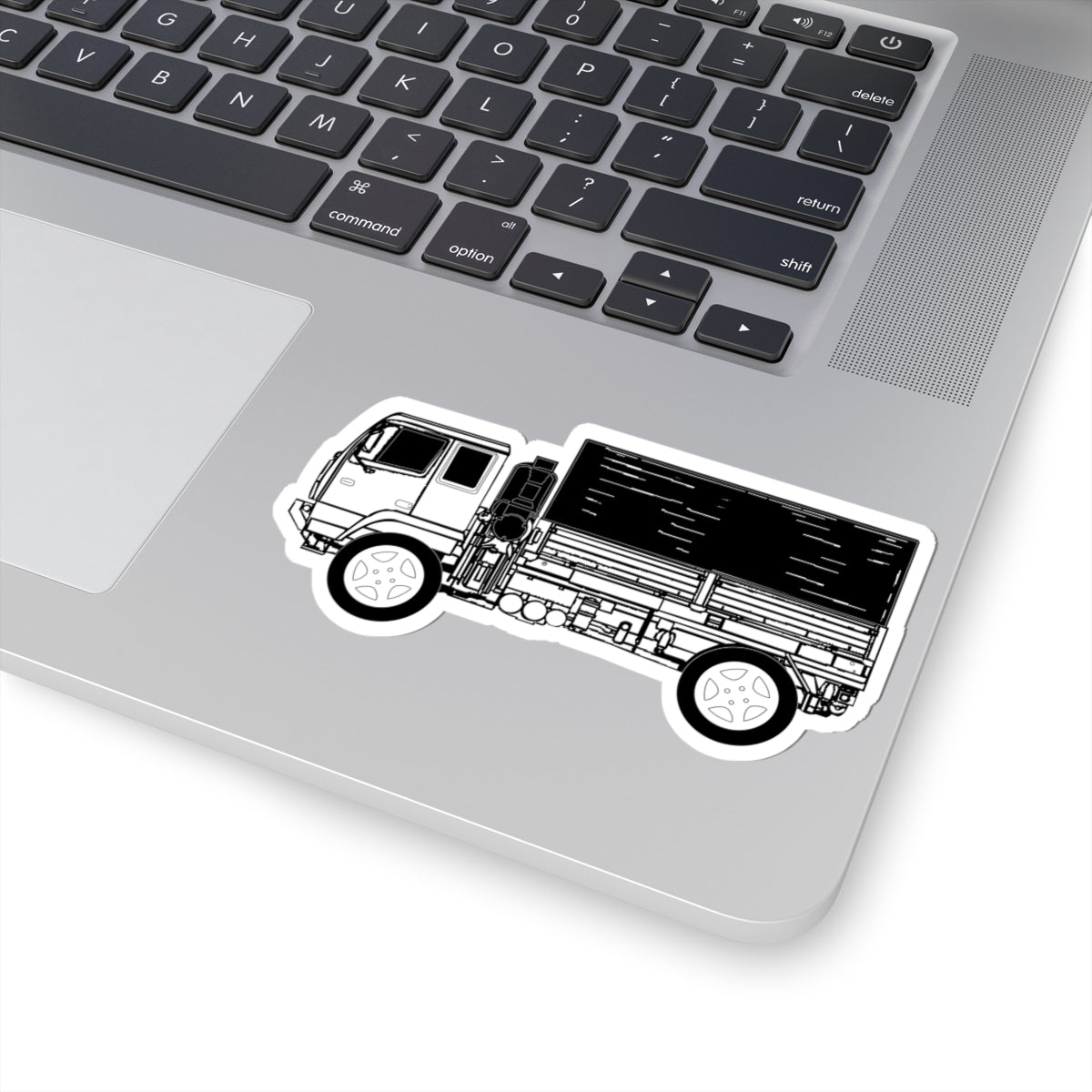 Kiss-Cut Stickers - Vehicle - LMTV - M1078 - Side - BW X 300
