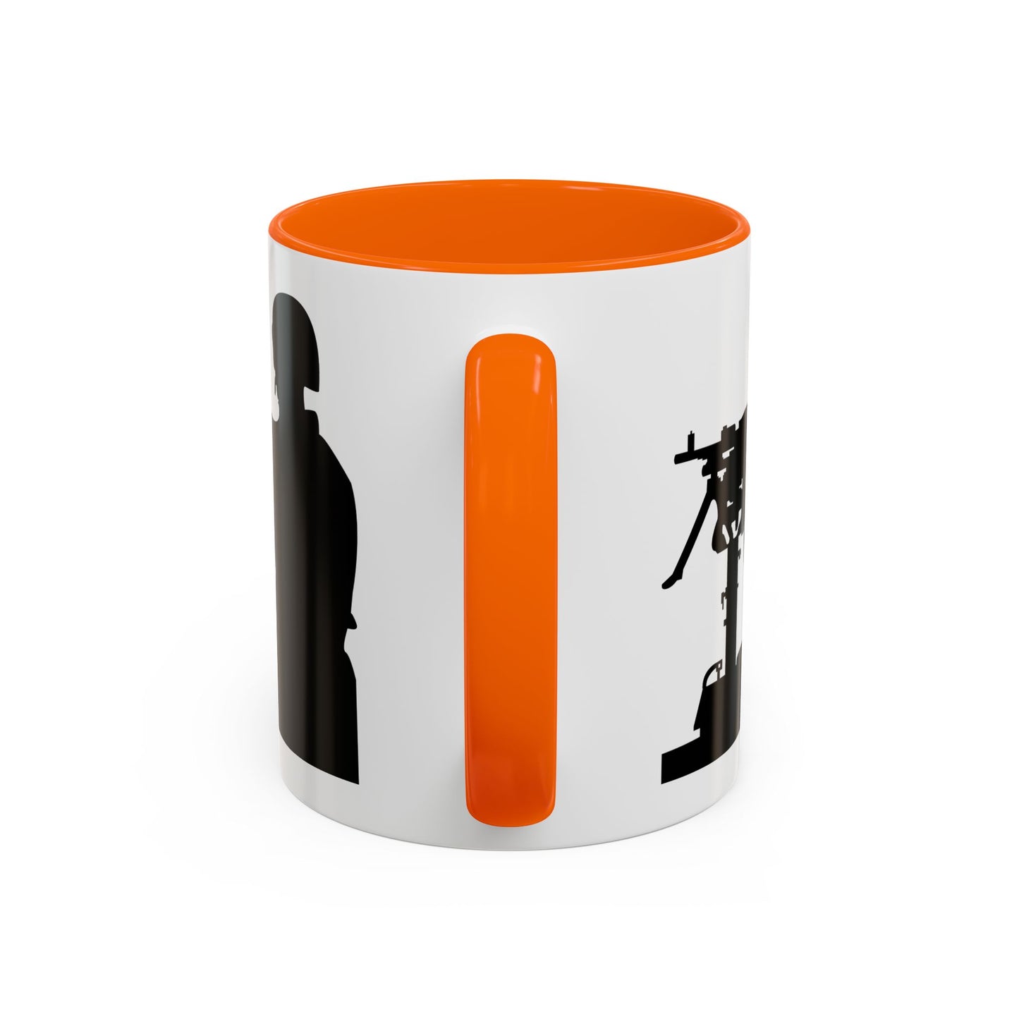 Accent Coffee Mug (11oz & 15oz) - Army - Soldier - MG Vehicle Mounted - Silhouette X 300