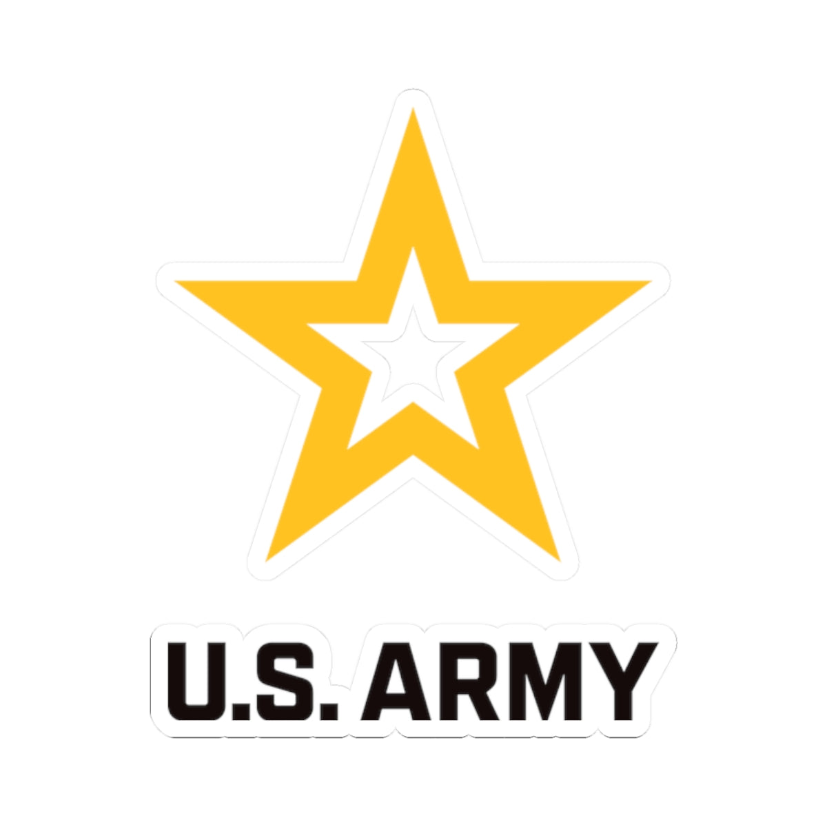 Kiss-Cut Stickers - Army Star W Us Army X 300