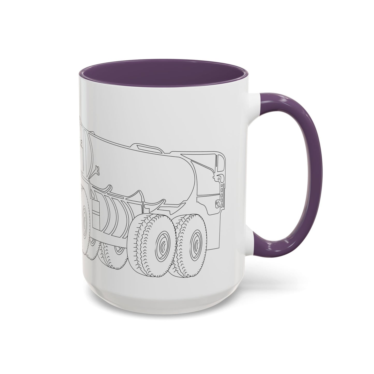 Accent Coffee Mug (11oz & 15oz) - Vehicle - Fuel Truck - Front Left Oblique X 300